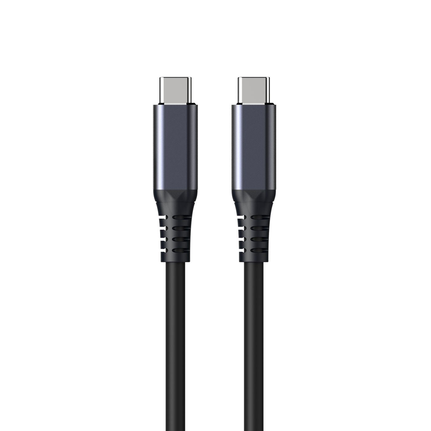 eSTUFF USB-C auf USB-C Kabel – USB4 20 Gbit/s – 2 m – PD 100 W – Schwarz