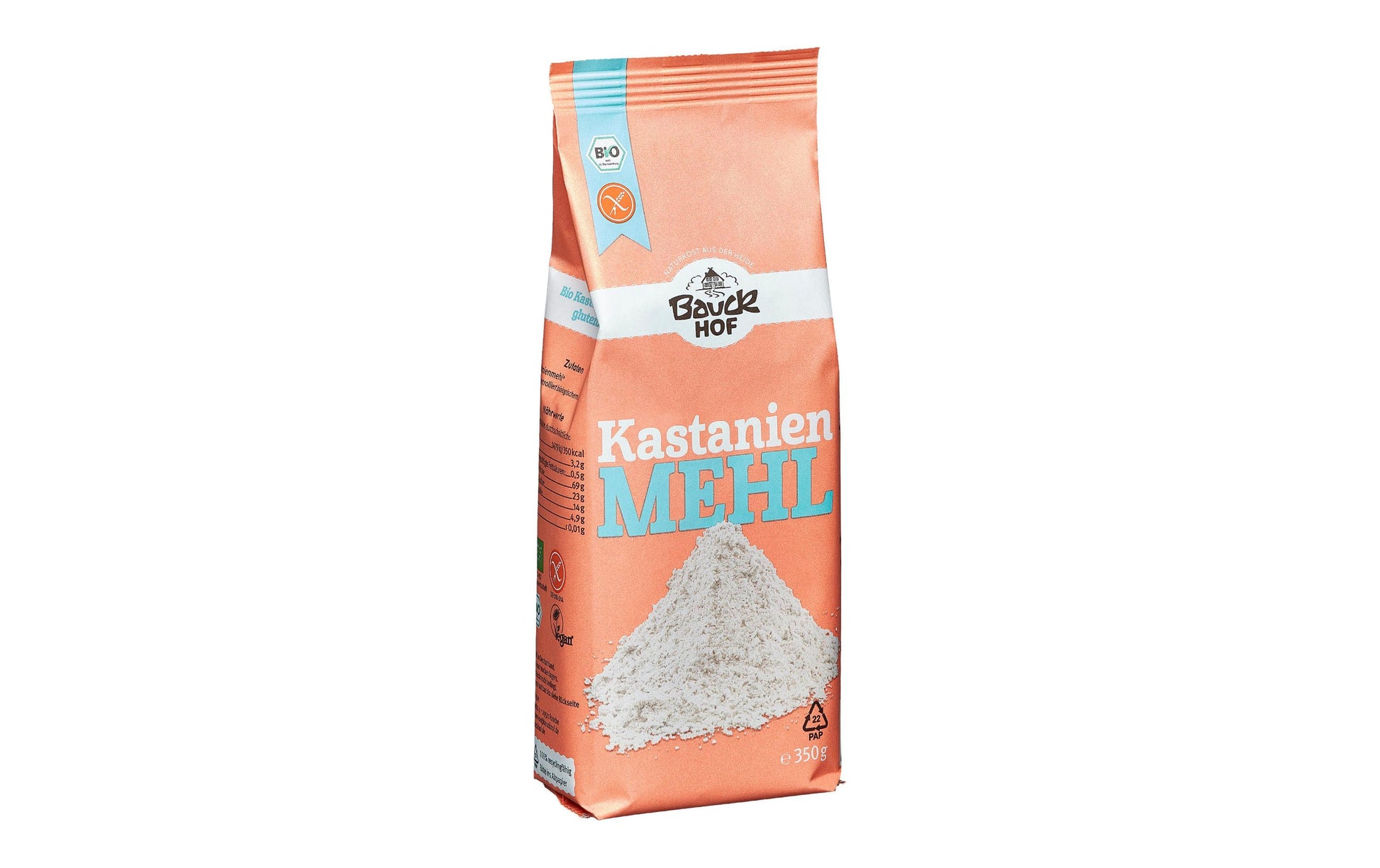 Bauck Mühle Kastanienmehl – Bio, glutenfrei – 350 g