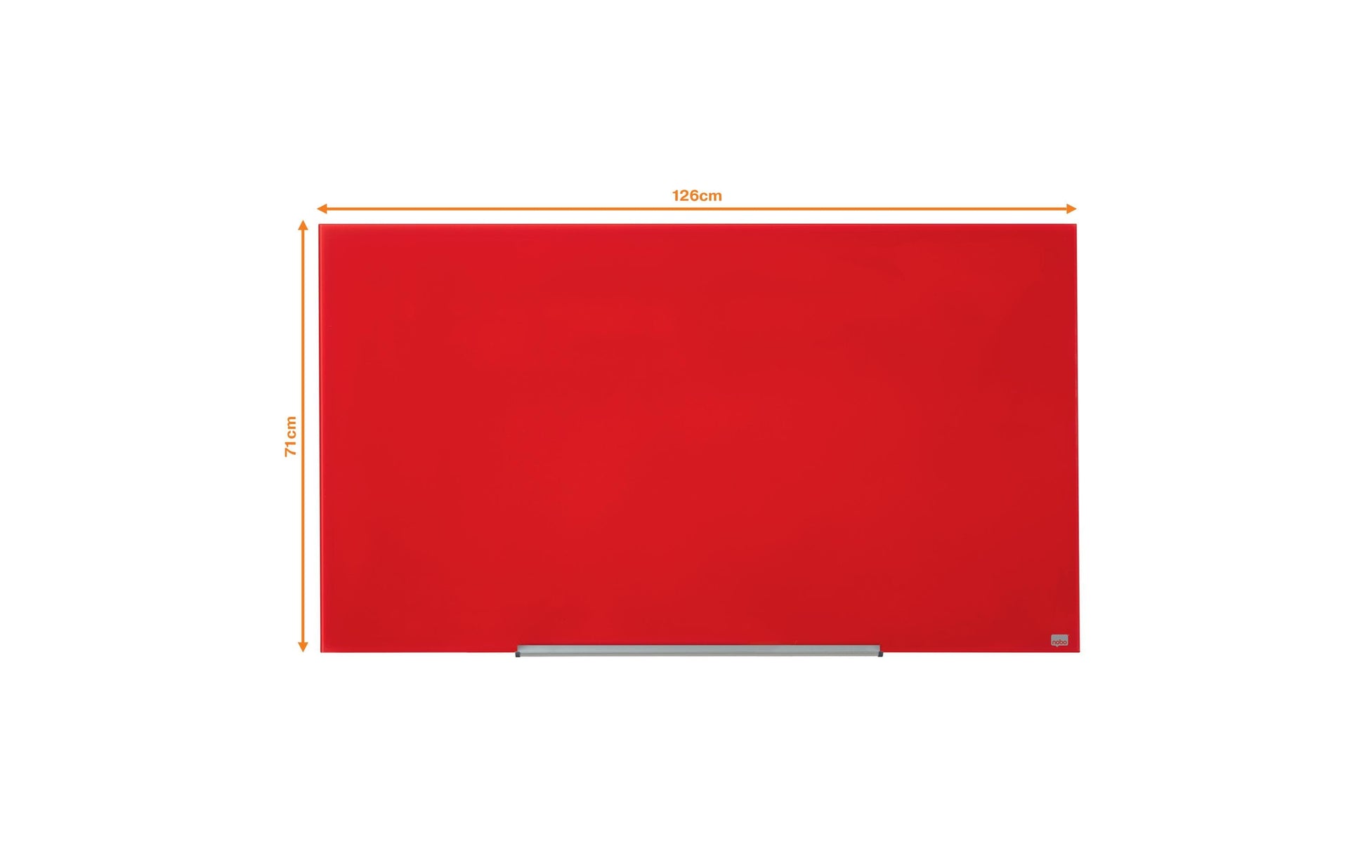 Nobo Whiteboard – 126 × 71 cm, Glas, magnetisch, Wandmontage, inkl. Stift, Magnete, Montagesatz