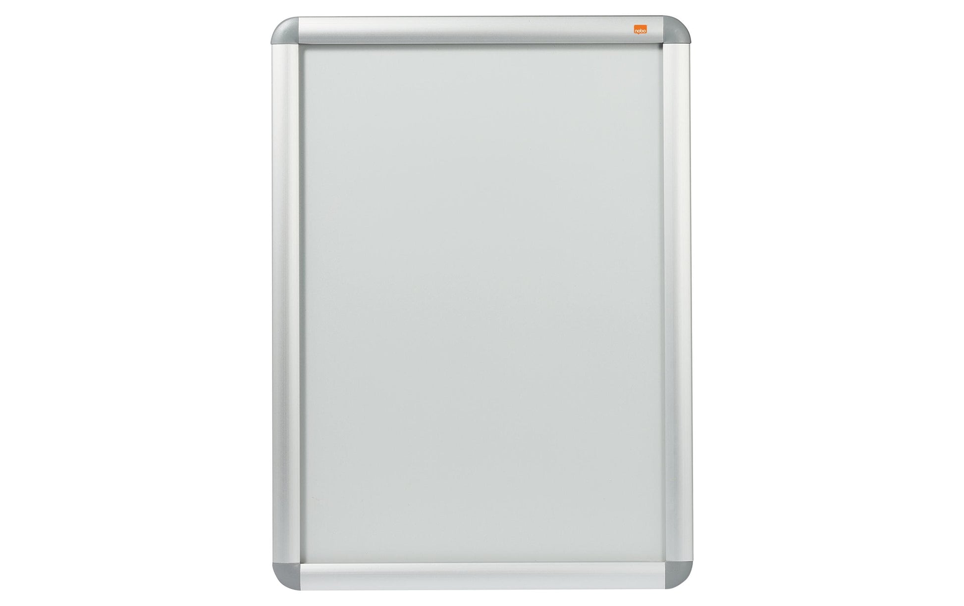 Nobo Hängesichttafel – A2 Hochformat, Silber, Metall, Wetterfest – 1 Stück