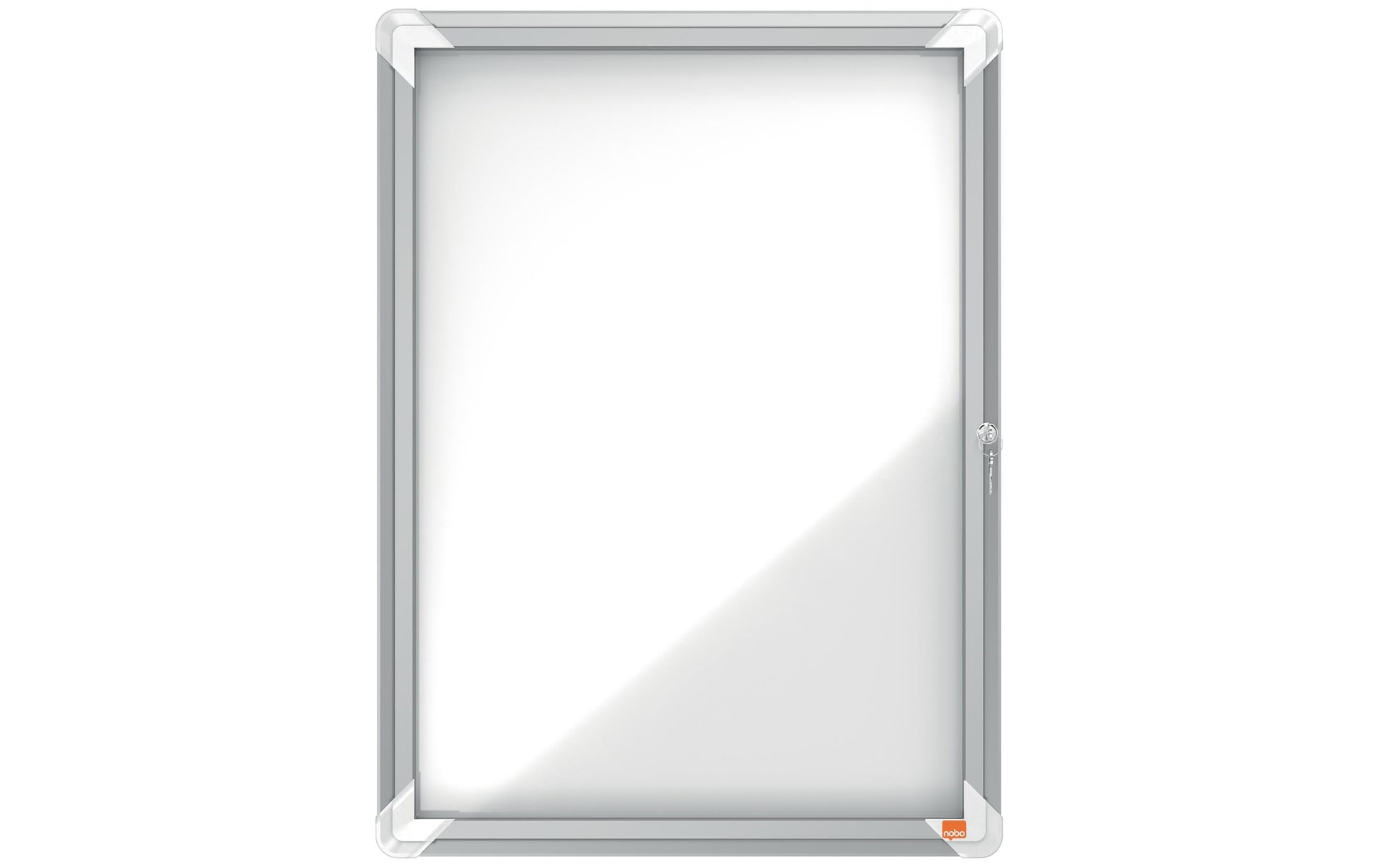 Nobo Schaukasten, 4 × A4 – Aluminium, abschliessbar, magnethaftend, 49,4 × 66,8 × 4,3 cm