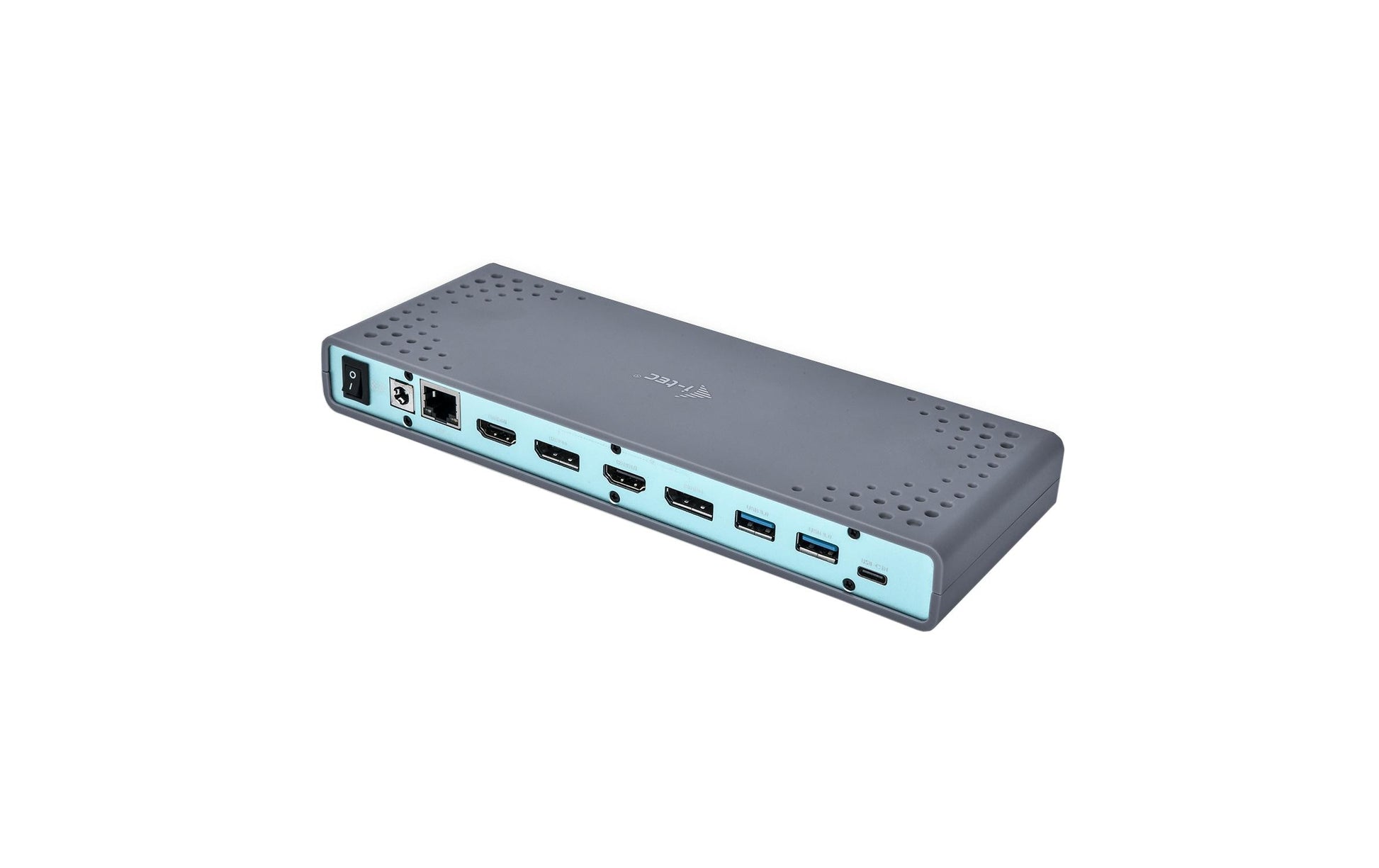 i-tec Dualdock Dockingstation – USB-C, 2× DP, 2× HDMI, 6× USB-A, GbE, 3,5 mm Audio, für Windows/Mac/Linux