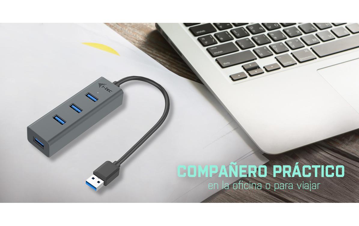 i-tec USB-Hub – USB 3.0, 4× USB-A, für Windows/Mac/Linux