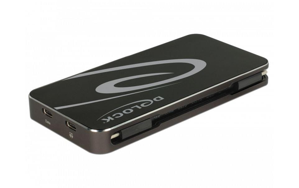 DeLOCK Dockingstation – USB-C, 1× DP, 1× HDMI, 1× VGA, 2× USB-A, 1× USB-C, 4,5 W PD, für Windows/Mac/ChromeOS