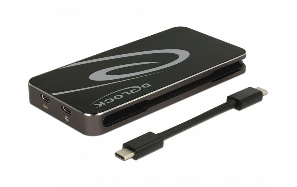 DeLOCK Dockingstation – USB-C, 1× DP, 1× HDMI, 1× VGA, 2× USB-A, 1× USB-C, 4,5 W PD, für Windows/Mac/ChromeOS