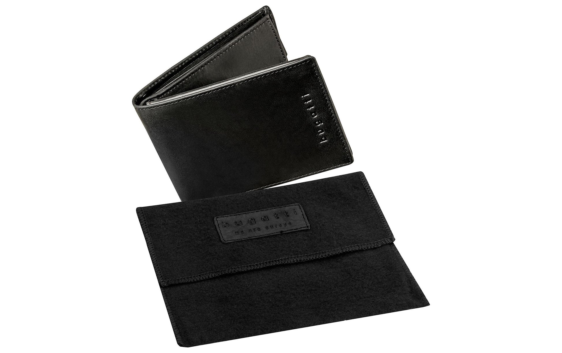 Bugatti cases Bugatti – Romano Kartenetui – RFID-Schutz – 120 × 92 × 20 mm – Leder, Schwarz – 1 Stk.
