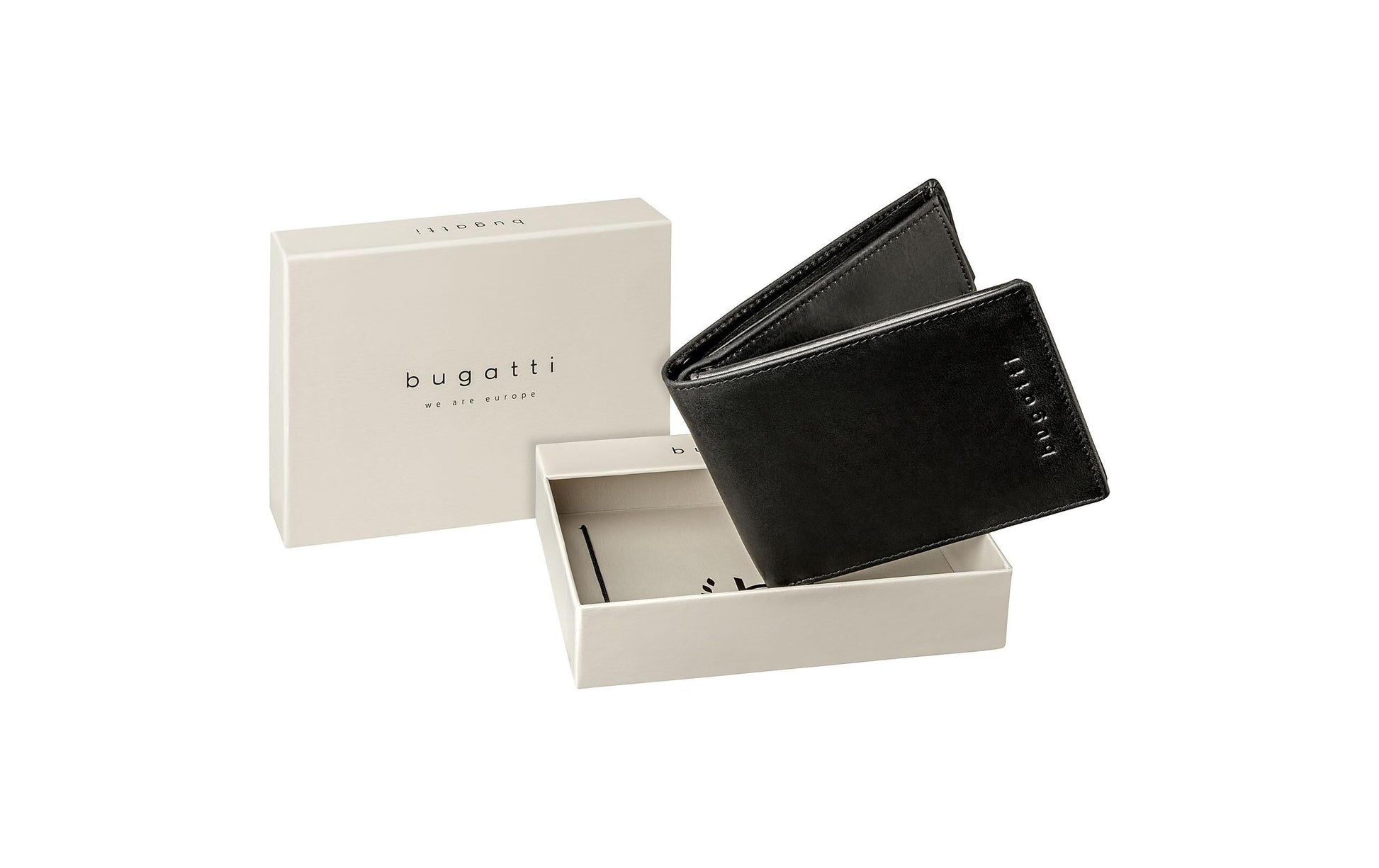 Bugatti cases Bugatti – Romano Kartenetui – RFID-Schutz – 120 × 92 × 20 mm – Leder, Schwarz – 1 Stk.