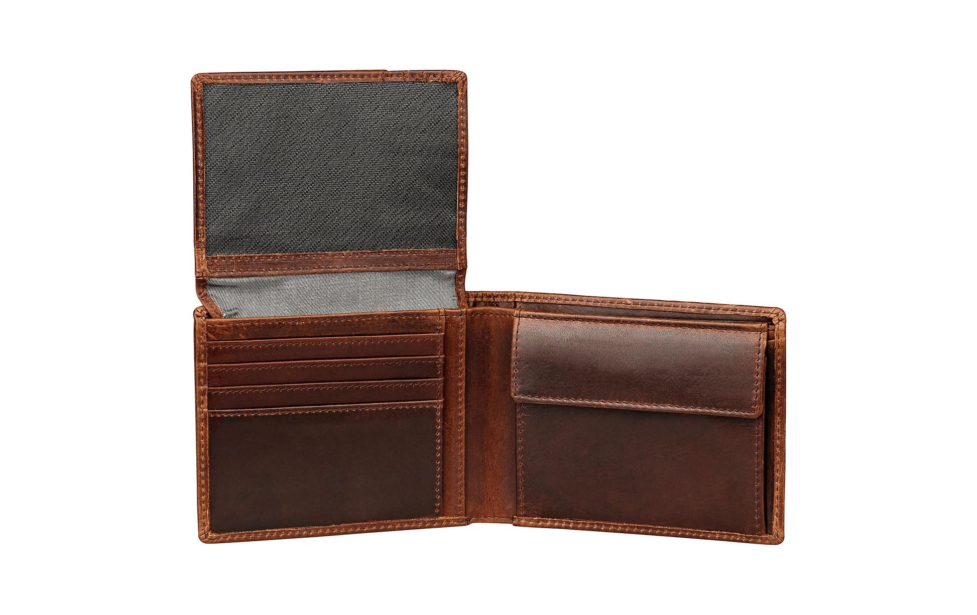 Bugatti cases Bugatti – Brieftasche Romano – RFID-Schutz, Münzfach – 12,5 × 9 × 1,5 cm – Leder, dunkelbraun – 1 Stk.
