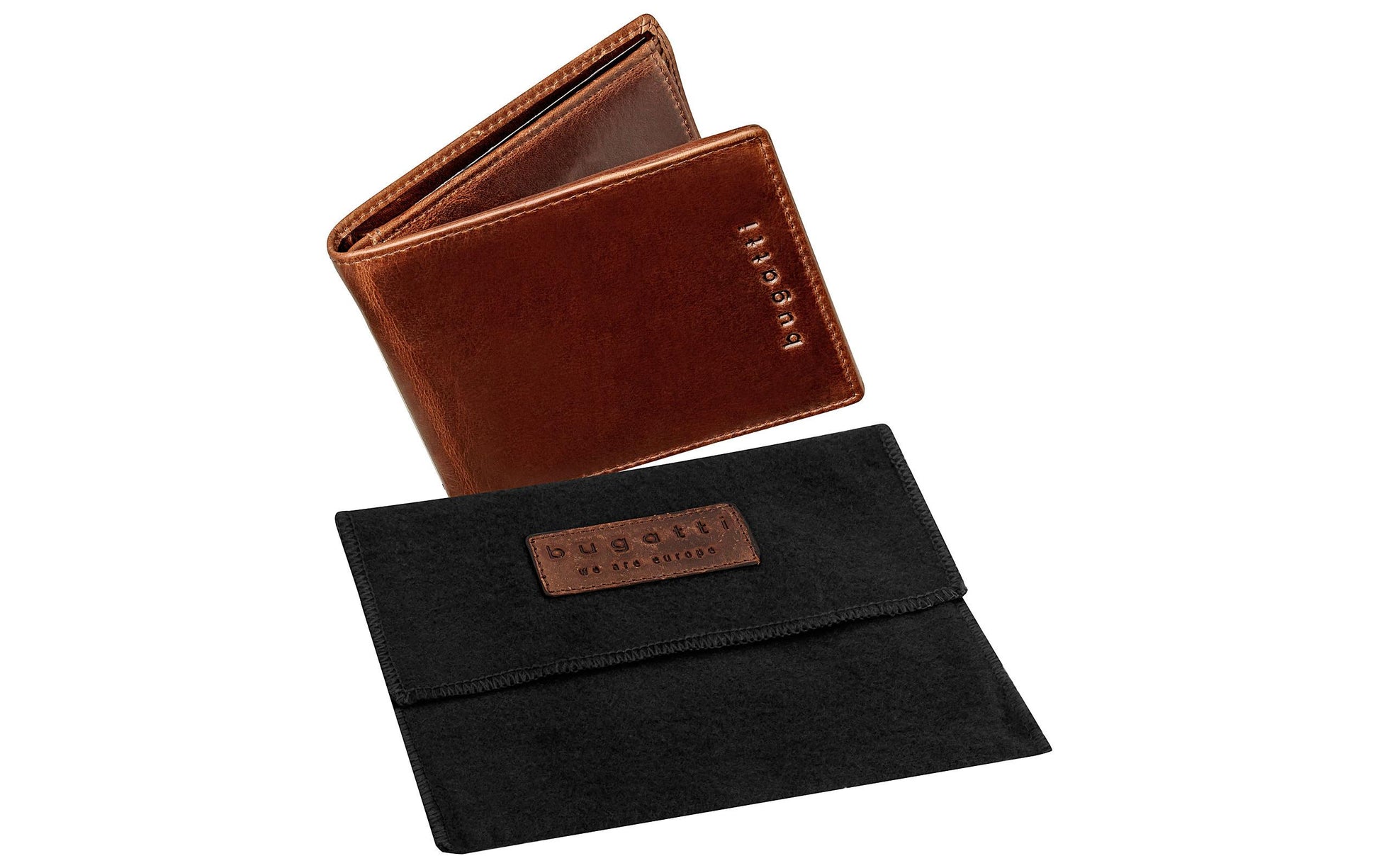 Bugatti cases Bugatti – Brieftasche Romano – RFID-Schutz, Münzfach – 12,5 × 9 × 1,5 cm – Leder, dunkelbraun – 1 Stk.