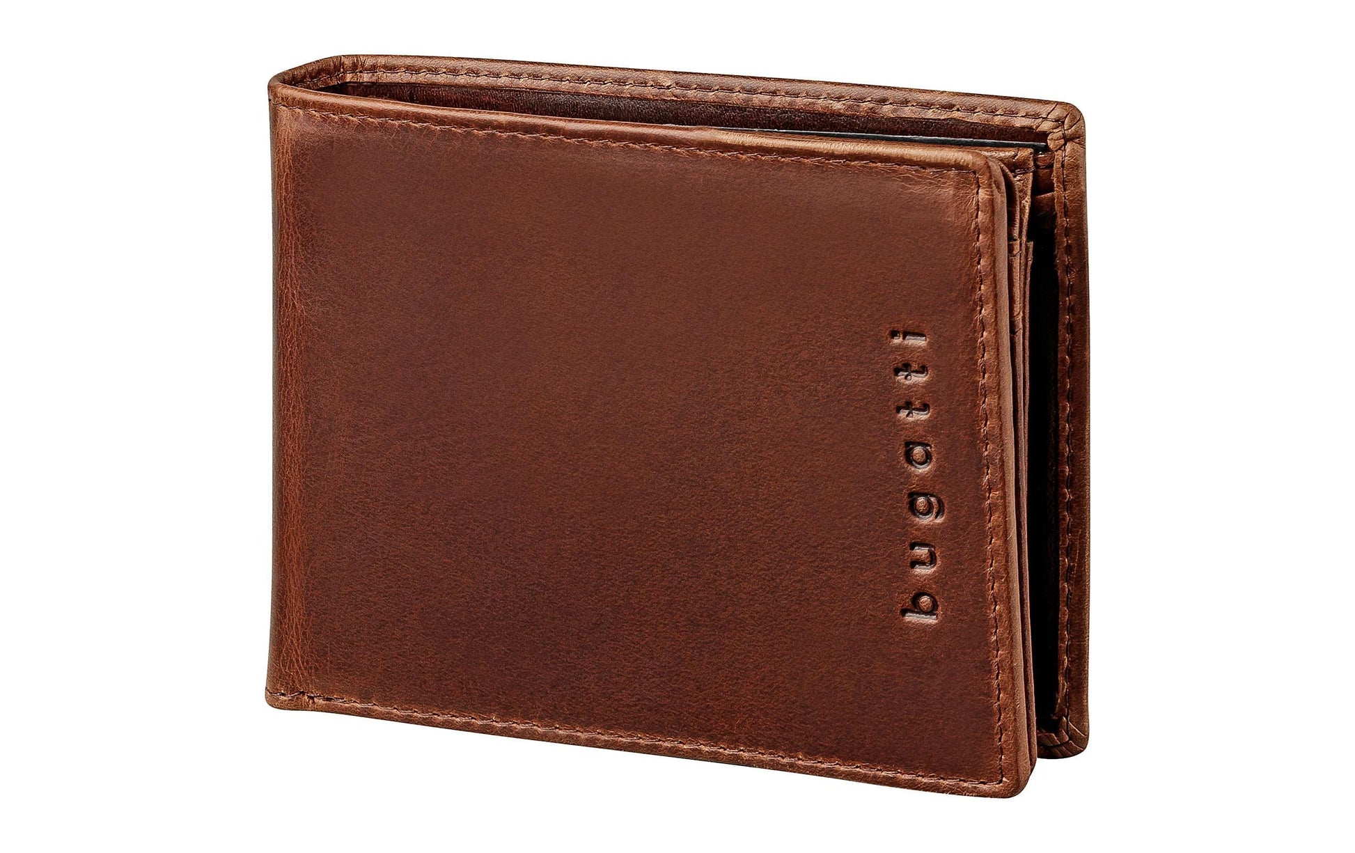 Bugatti cases Bugatti – Brieftasche Romano – RFID-Schutz, Münzfach – 12,5 × 9 × 1,5 cm – Leder, dunkelbraun – 1 Stk.