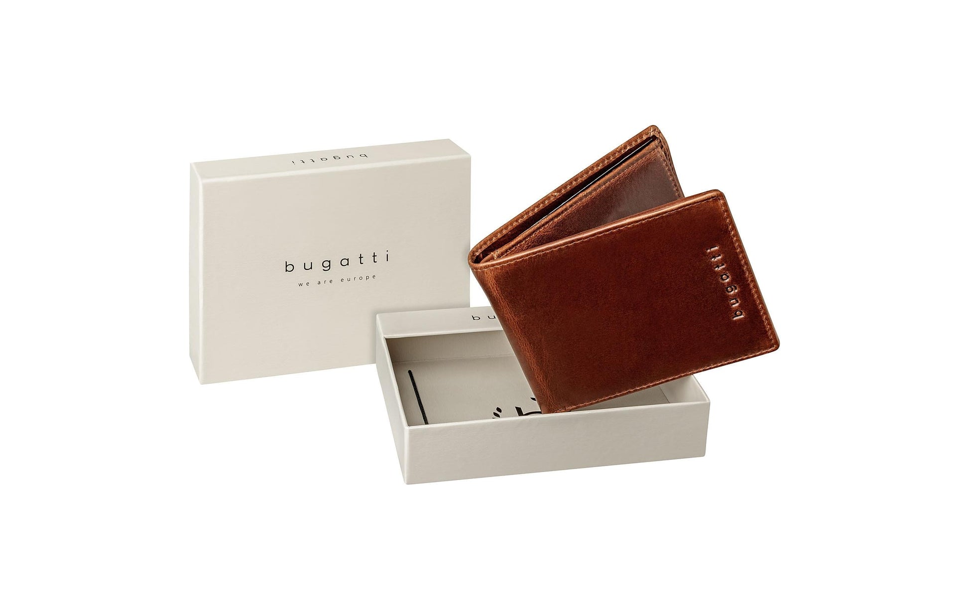 Bugatti cases Bugatti – Brieftasche Romano – RFID-Schutz, Münzfach – 12,5 × 9 × 1,5 cm – Leder, dunkelbraun – 1 Stk.