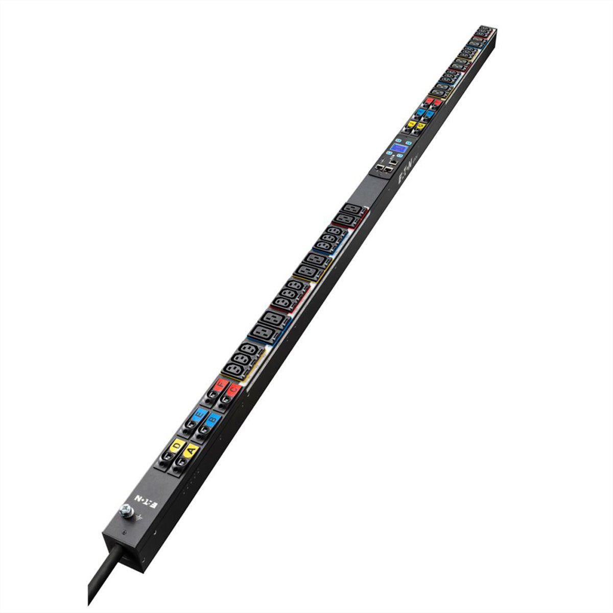 Eaton G3+ MI Rack-PDU 0U – Messbarer Eingang, CEE 63A 3Ph – C13×18, C19×12, 3 m Kabel – Schwarz
