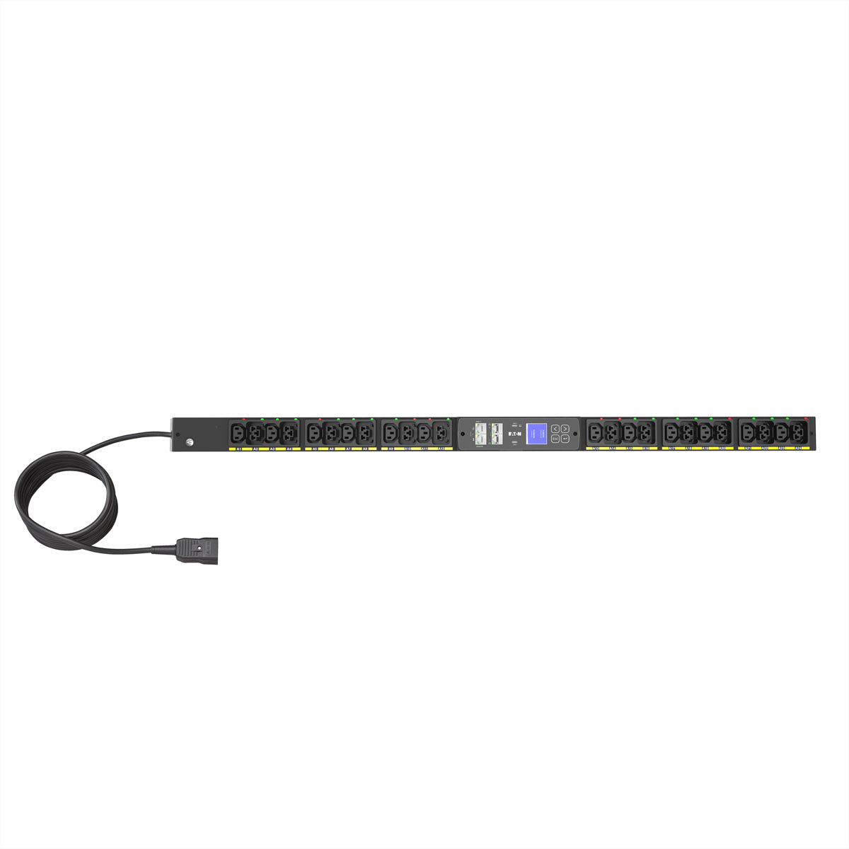 Eaton Rack-PDU Managed 0U, einphasig 3,7 kW, (12×C13 + 12×C39), Eingang C20 16 A – schwarz