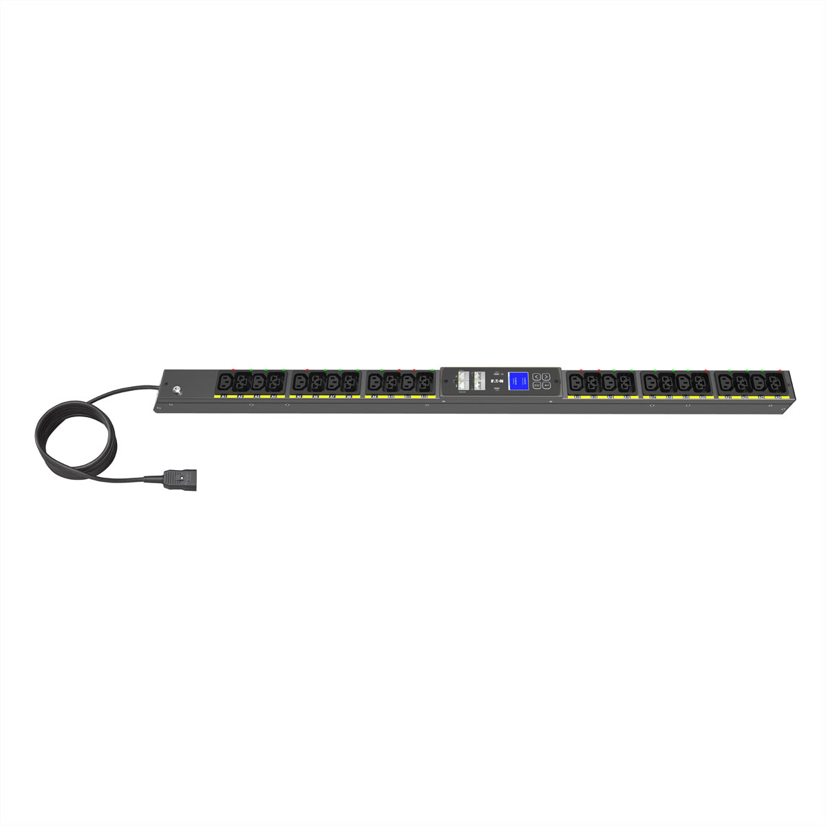 Eaton Rack-PDU Managed 0U, einphasig 3,7 kW, (12×C13 + 12×C39), Eingang C20 16 A – schwarz