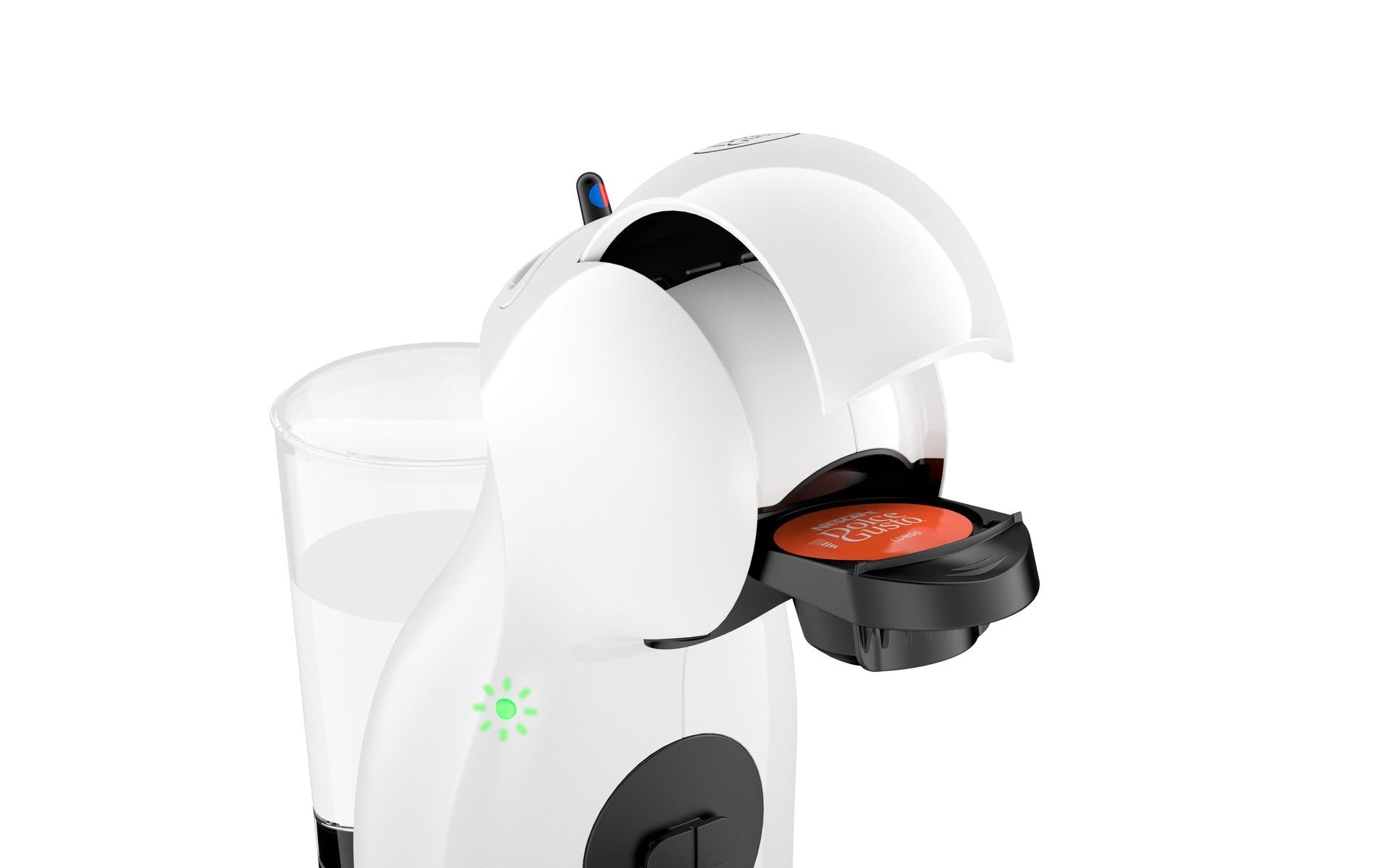 De’Longhi De'Longhi Piccolo XS EDG110.WB Kapselmaschine – für Nescafé Dolce Gusto, 0,8 l, weiss, 13,6 × 27,6 × 26,6 cm