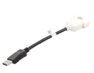 DELL DisplayPort-auf-DVI-D-Kabel – Schwarz/Weiss – für DVI-D-Monitore
