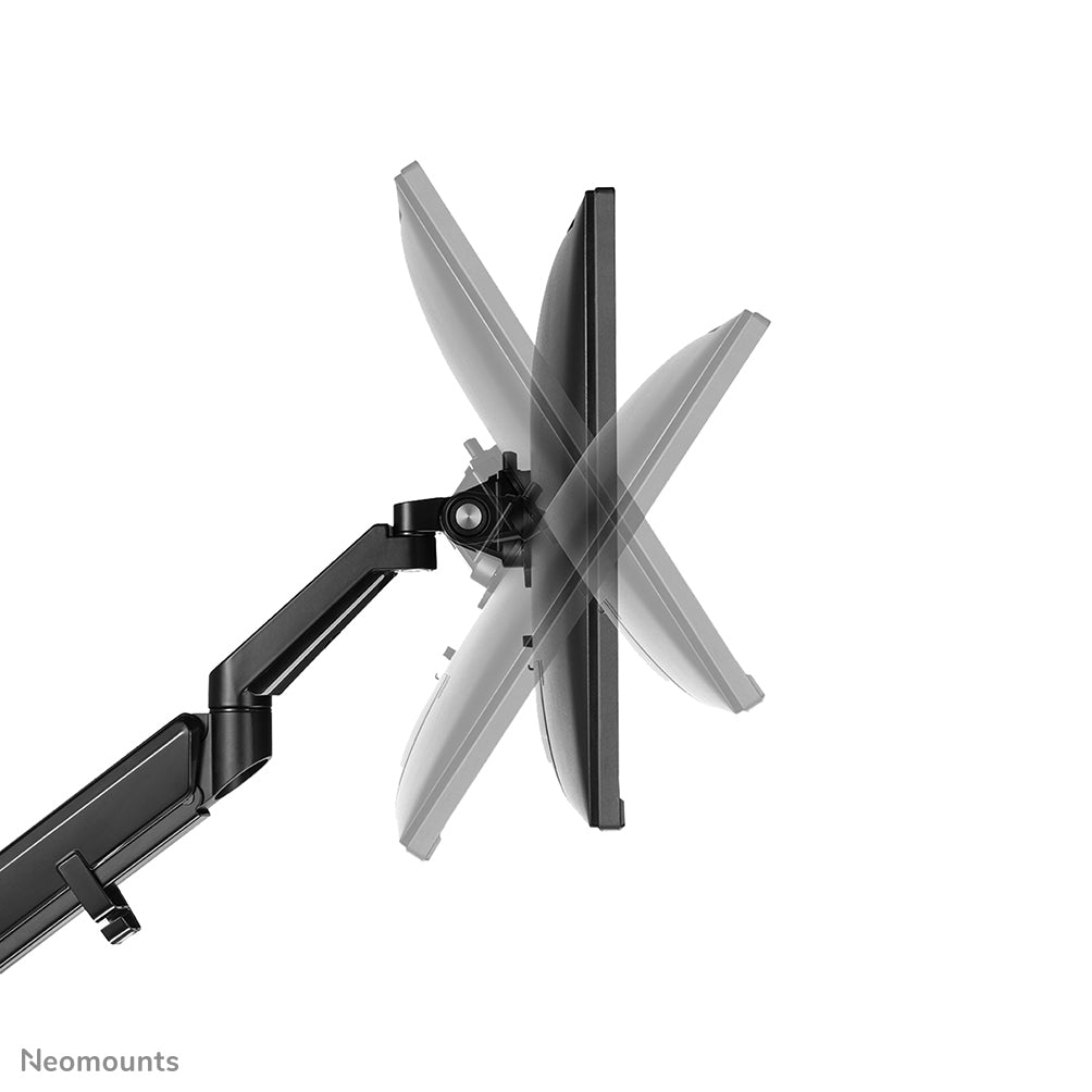 Neomounts DS70-810BL1 – Monitorarm, Single, bis 32", 1–9 kg, gasunterstützt, 180°-Stopp, schwarz