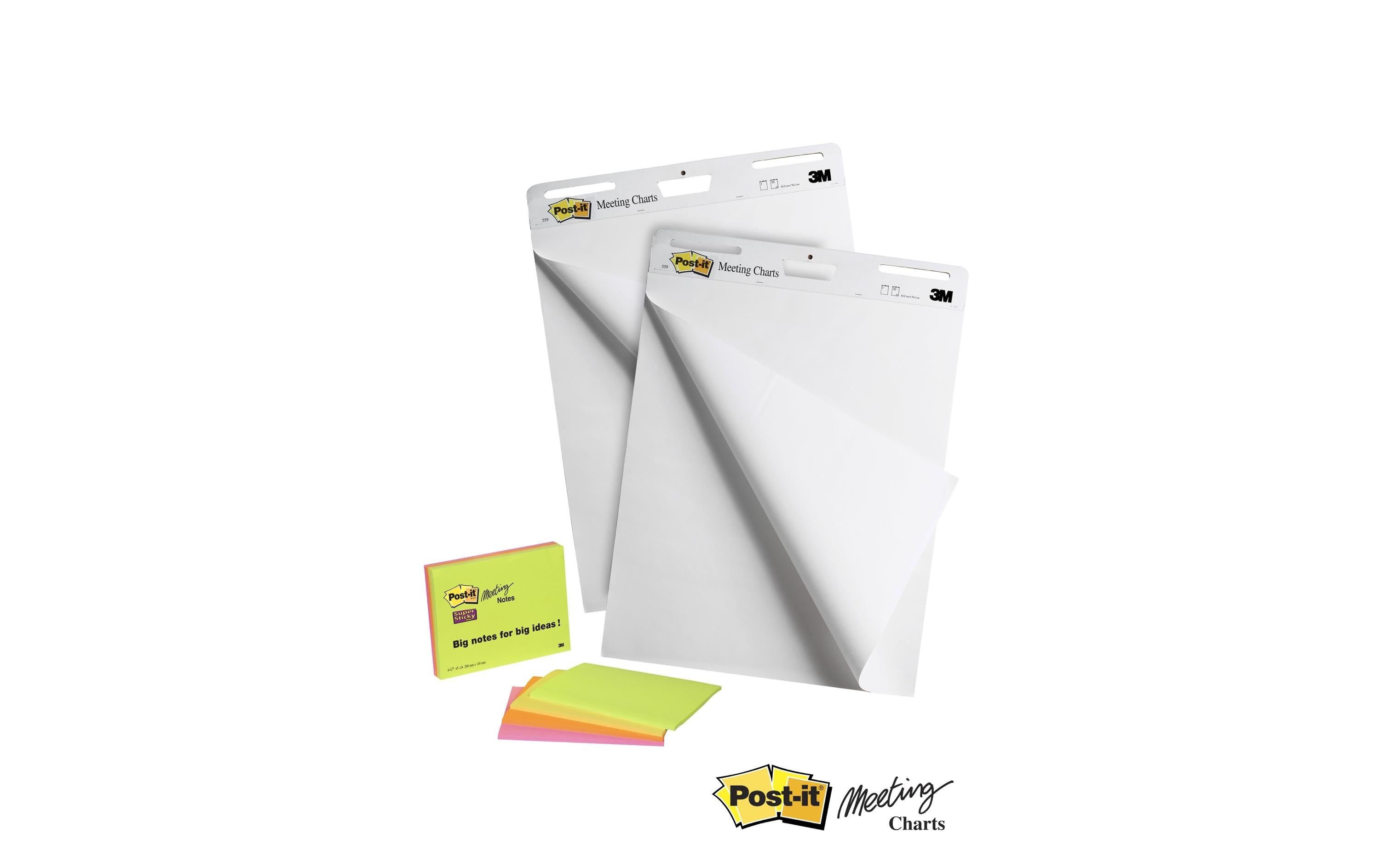 Post-it Meeting Charts – 559P, Weiss, 63,5 × 76,2 cm
