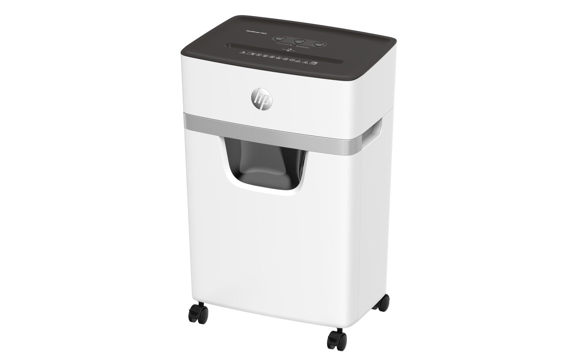 HP OneShred 15CC – Aktenvernichter mit Autofeed, DIN P-4, Partikelschnitt 4 × 35 mm, 15 Blatt, 20 l