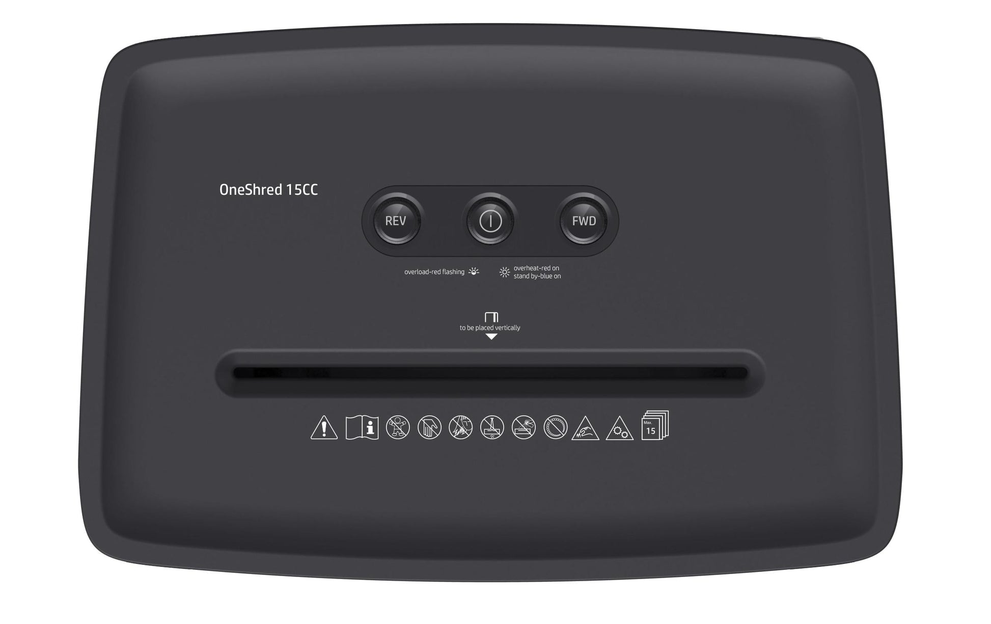 HP OneShred 15CC – Aktenvernichter mit Autofeed, DIN P-4, Partikelschnitt 4 × 35 mm, 15 Blatt, 20 l