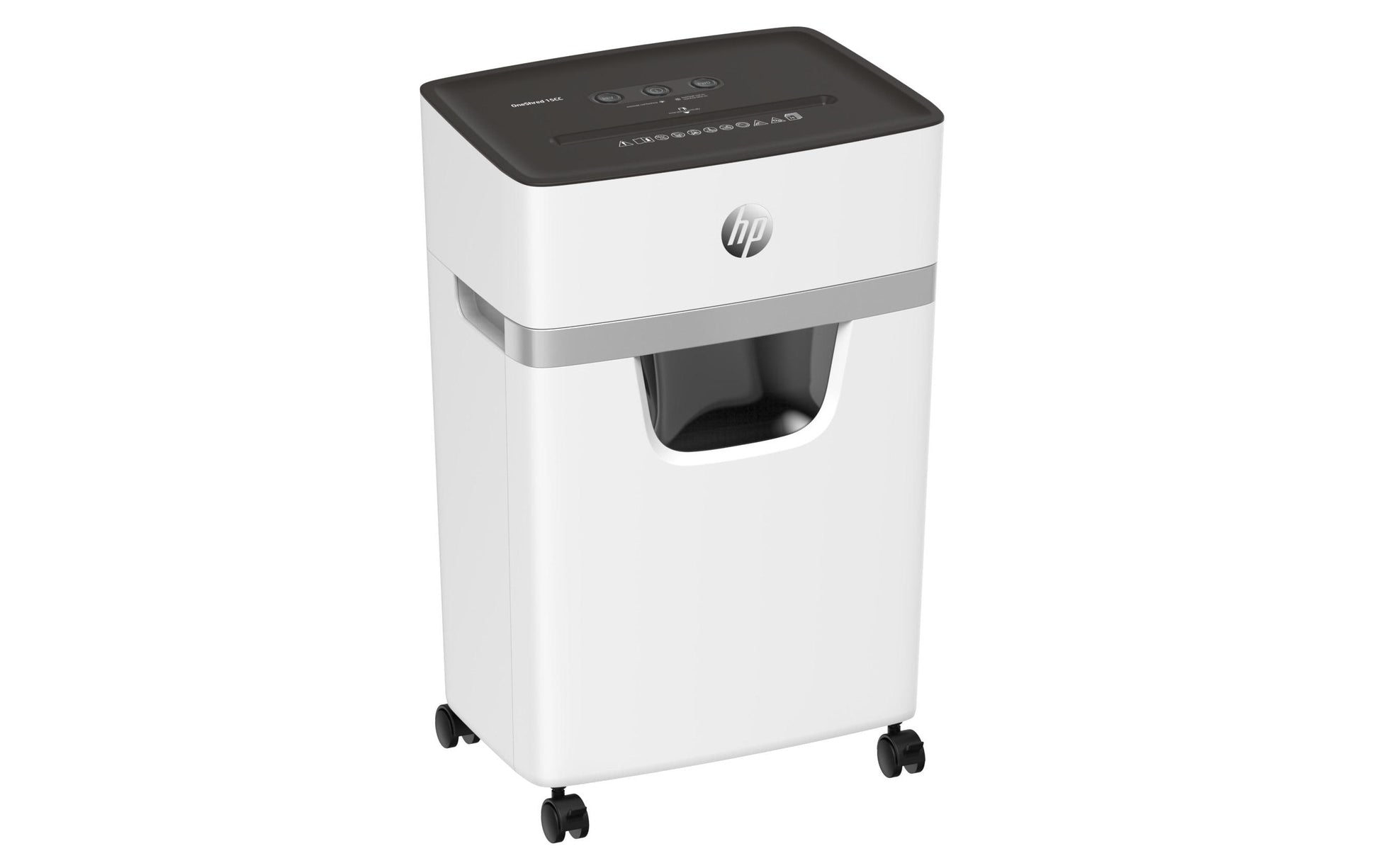 HP OneShred 15CC – Aktenvernichter mit Autofeed, DIN P-4, Partikelschnitt 4 × 35 mm, 15 Blatt, 20 l
