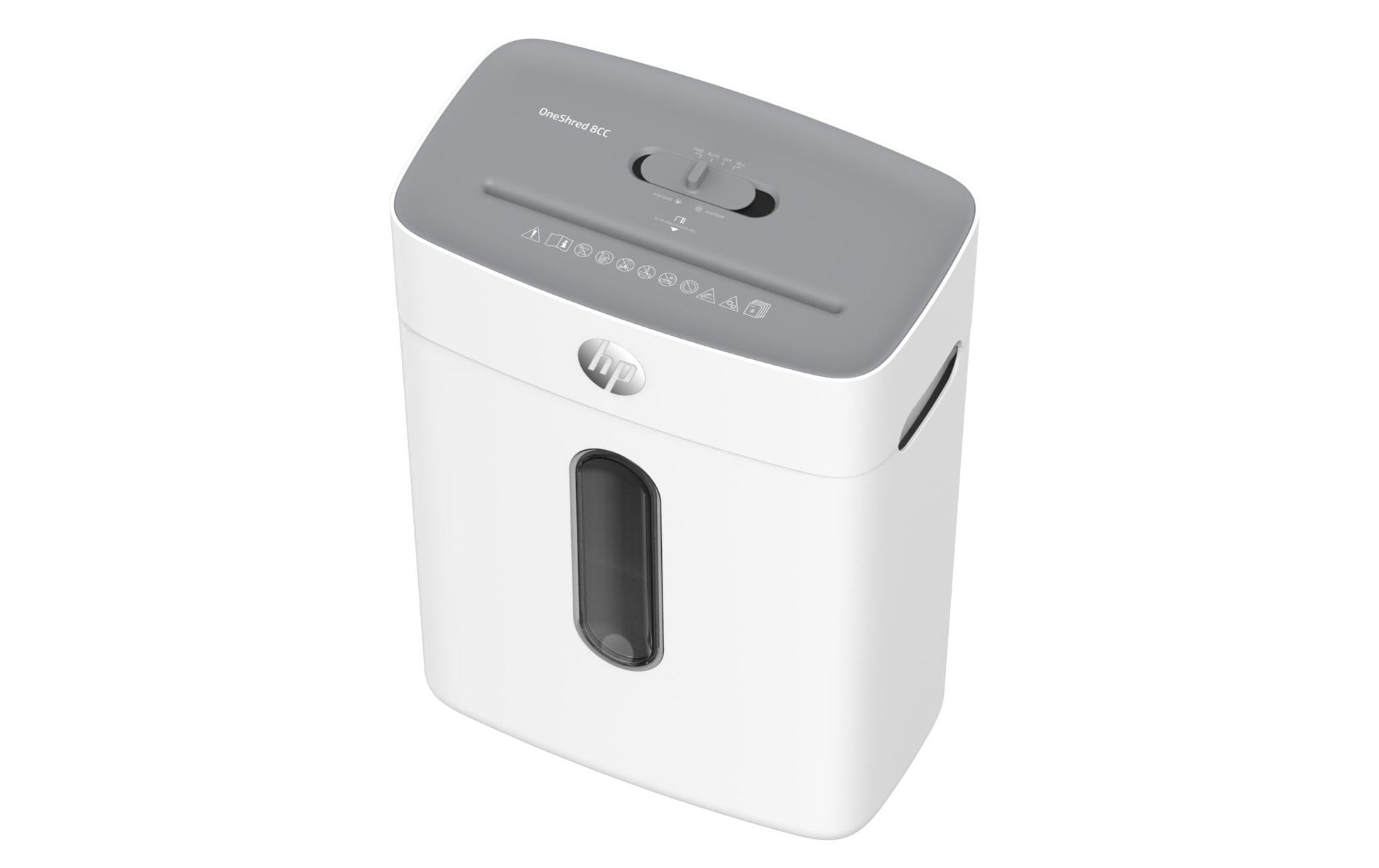HP OneShred 8CC – Aktenvernichter, DIN P-4, Partikelschnitt 5 × 18 mm, 8 Blatt, 15 l, A4