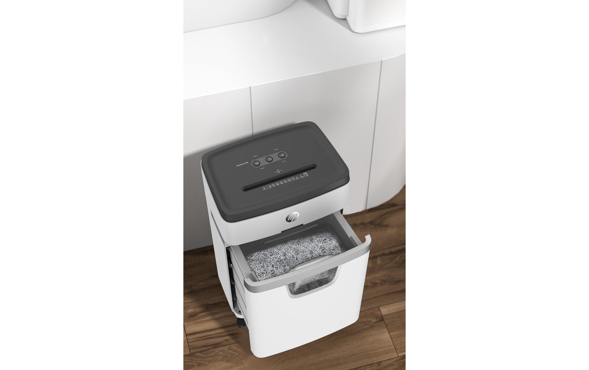 HP OneShred 12MC – Aktenvernichter, DIN P-5, Mikroschnitt 2 × 15 mm, 12 Blatt, 25 l