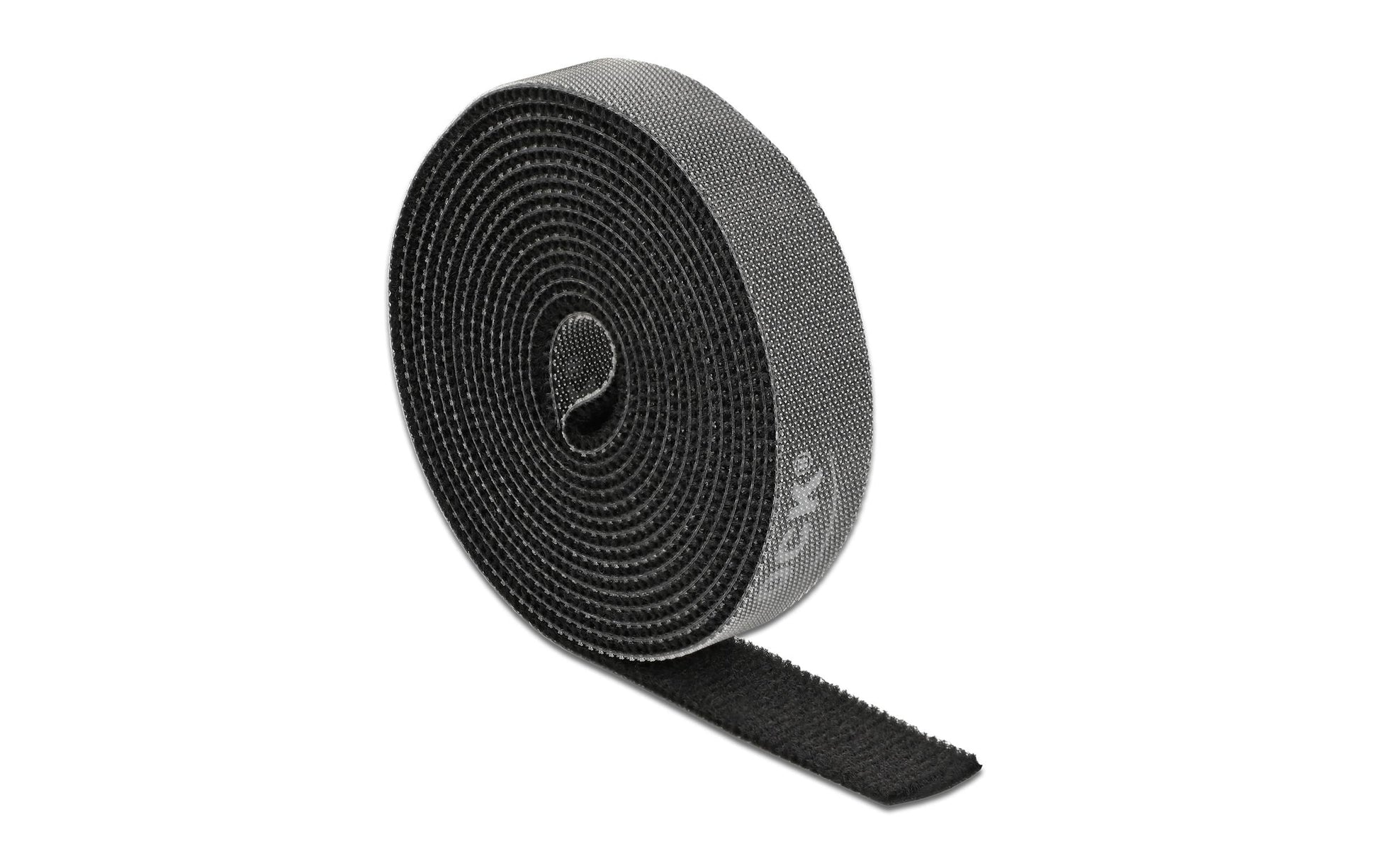 DeLOCK Klettband, 2 m × 15 mm – schwarz