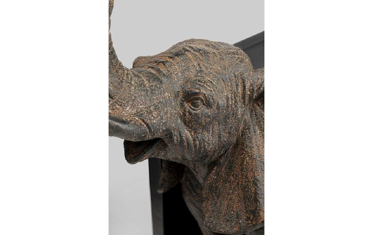 KARE Design Elefanten Buchstütze 2 Stück – Polyresin – Braun – 310×250×210 mm