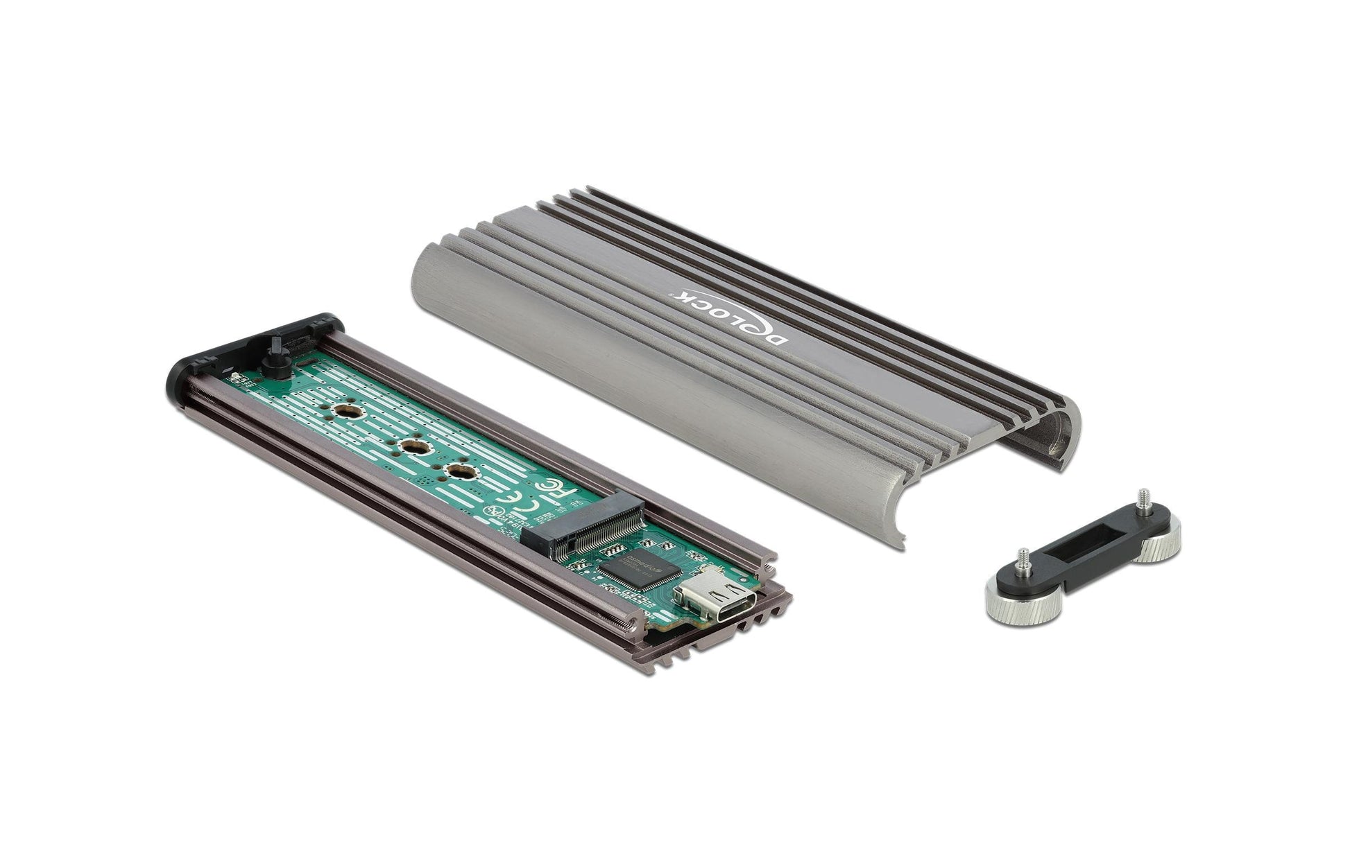 DeLOCK M.2 NVMe zu USB-Gehäuse Type-C 20 Gbit/s – 1-Bay M.2-Gehäuse – USB 3.2 Gen2x2 Type-C, für M.2 NVMe (PCI)