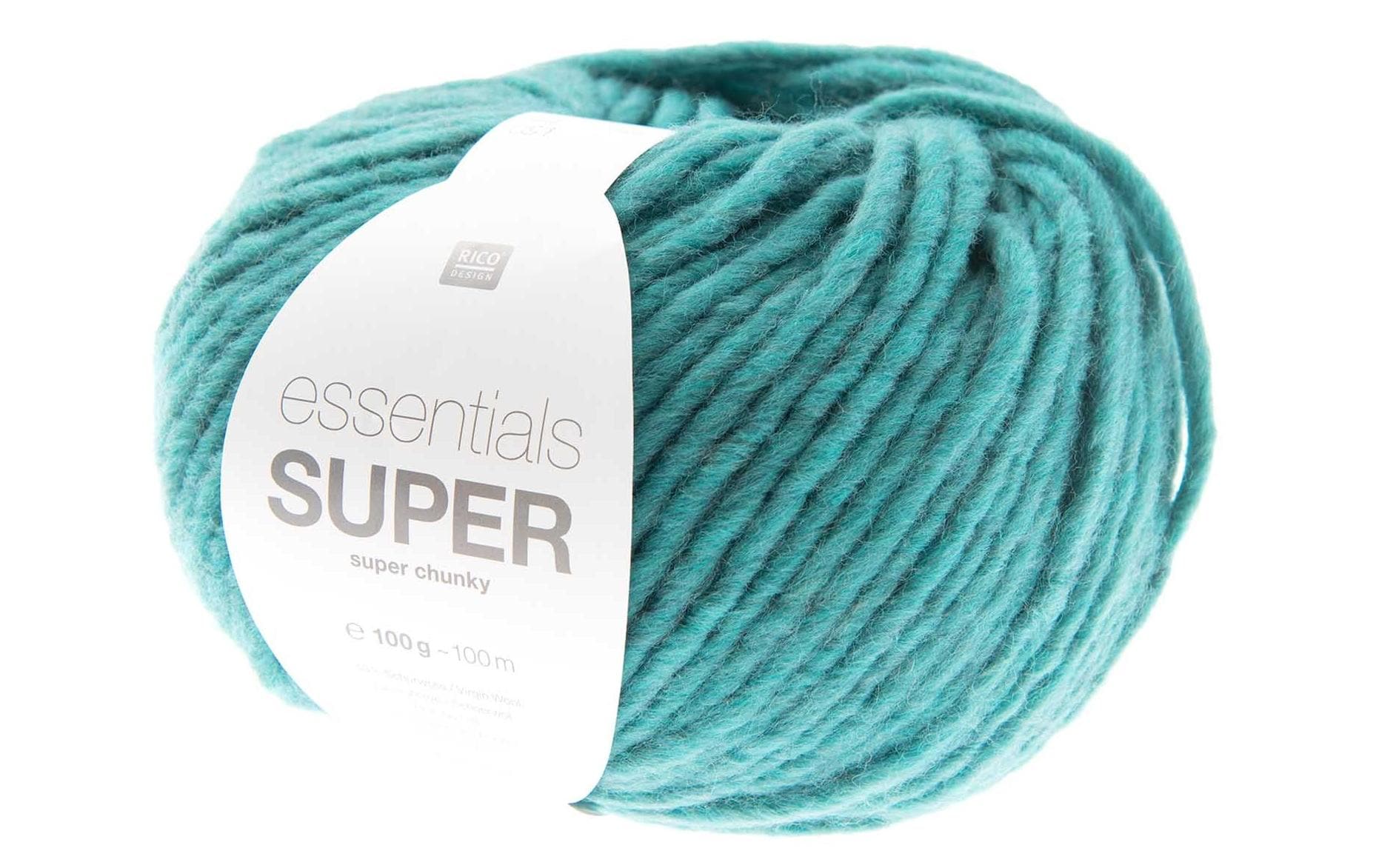 Rico Design Essentials Super Super Chunky Wolle Dunkelgrün – 100 g, 90 m, Nadel 10 mm