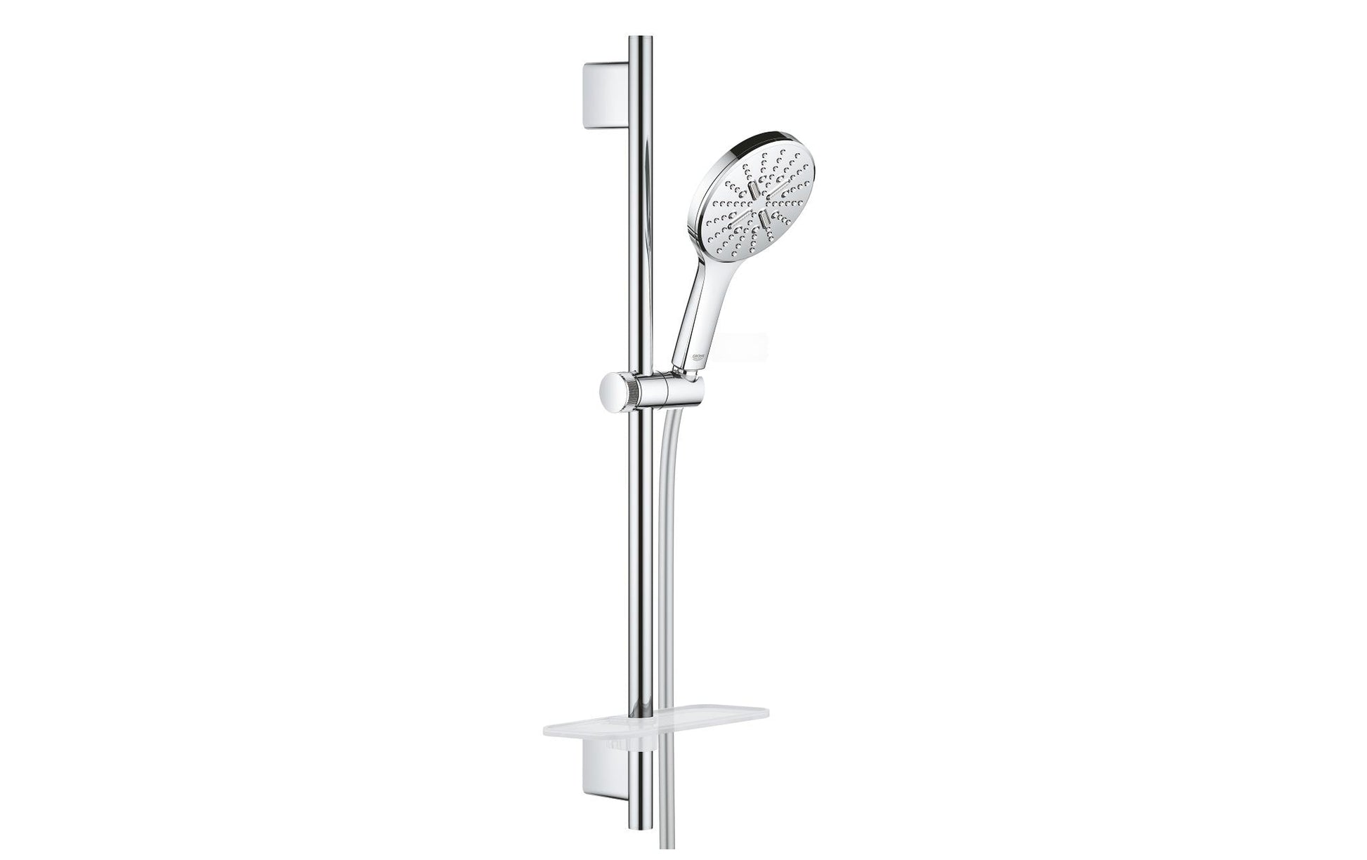 GROHE Brausestangenset Rainshower SmartActive 130 – Ø13 cm, Schlauch 175 cm, Messing, Wandmontiert, Chrom