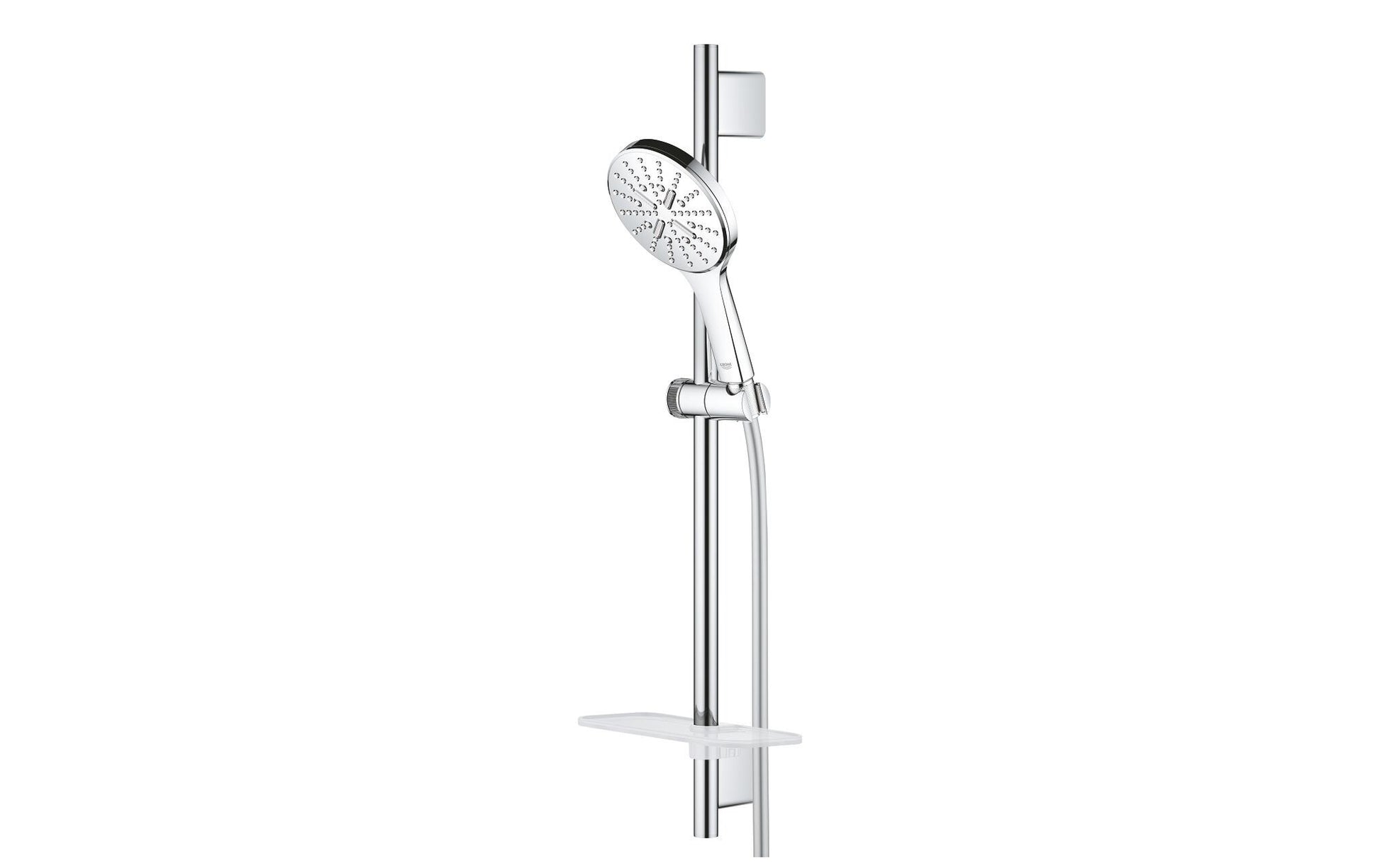 GROHE Brausestangenset Rainshower SmartActive 130 – Ø13 cm, Schlauch 175 cm, Messing, Wandmontiert, Chrom