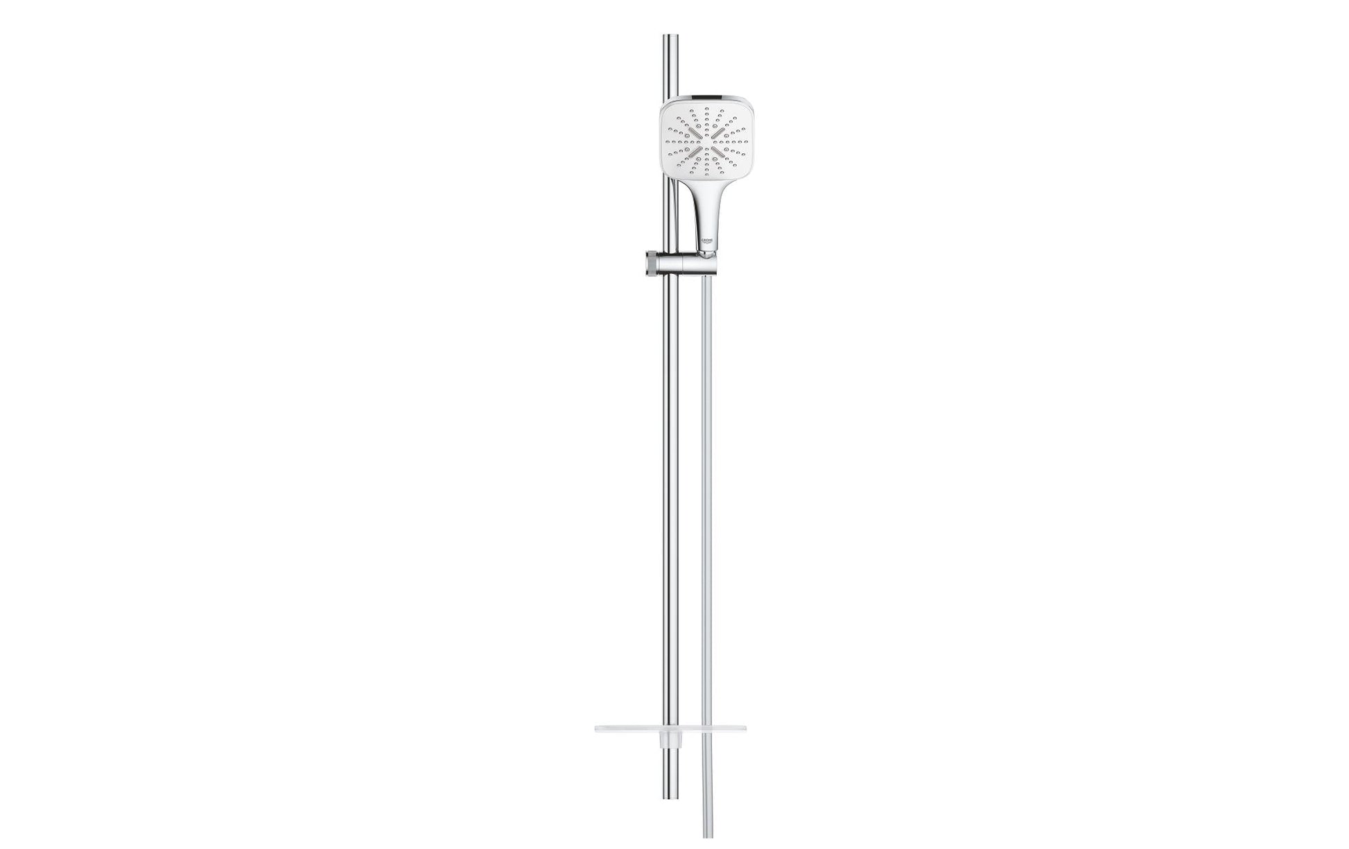 GROHE Duschset Rainshower SmartActive 130 – Ø13×90 cm, Metall, Chrom, Wandmontiert, Weiss