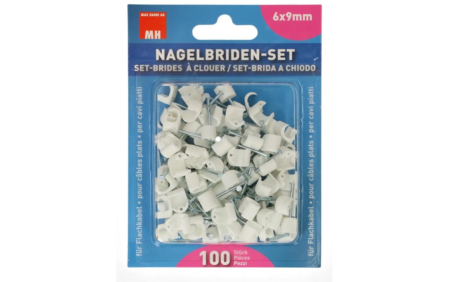 Max Hauri AG Max Hauri Kabelbinder, 25×12 mm, 100er-Pack, Polypropylen (PP) – weiss