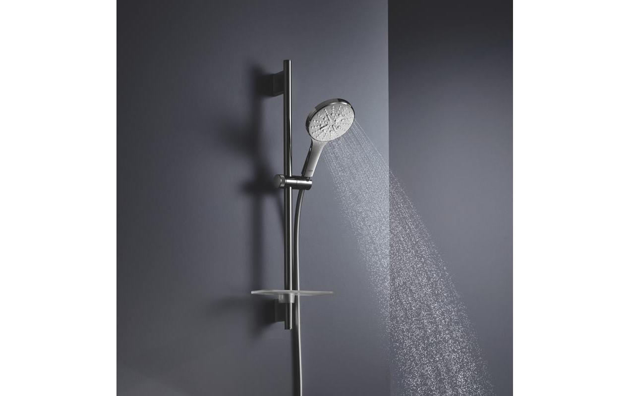 GROHE Brausestangenset Rainshower SmartActive 130 – Ø13 cm, Schlauch 175 cm, Messing, Wandmontiert, Chrom