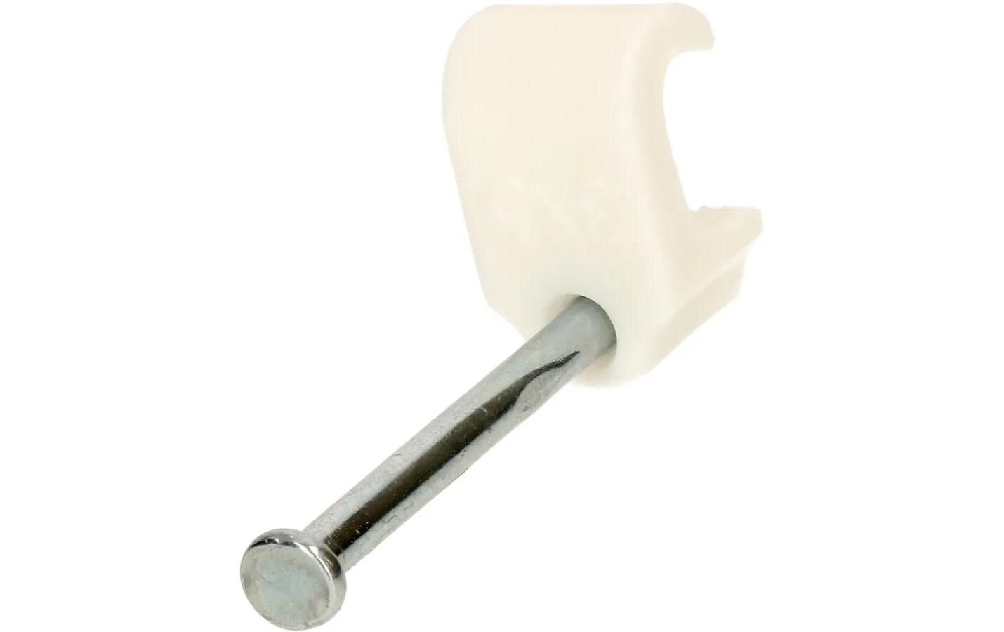 Max Hauri AG Max Hauri Kabelbinder, 20×10×3 mm, 100er-Pack – für Flachkabel 3–5 mm – weiss