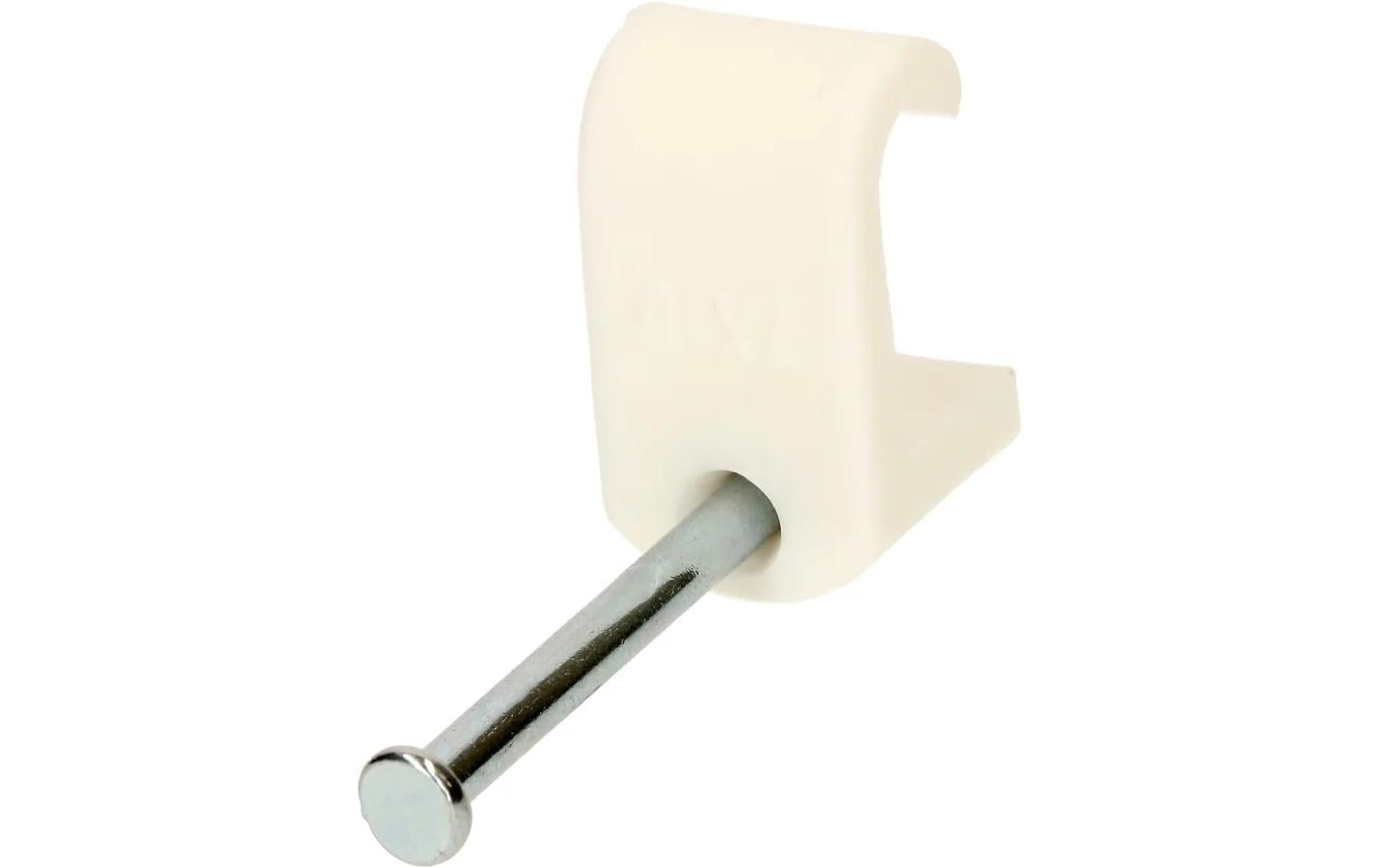 Max Hauri AG Max Hauri Kabelhalter, mit Nagel, Ø 7–10 mm, 50er-Pack – weiss
