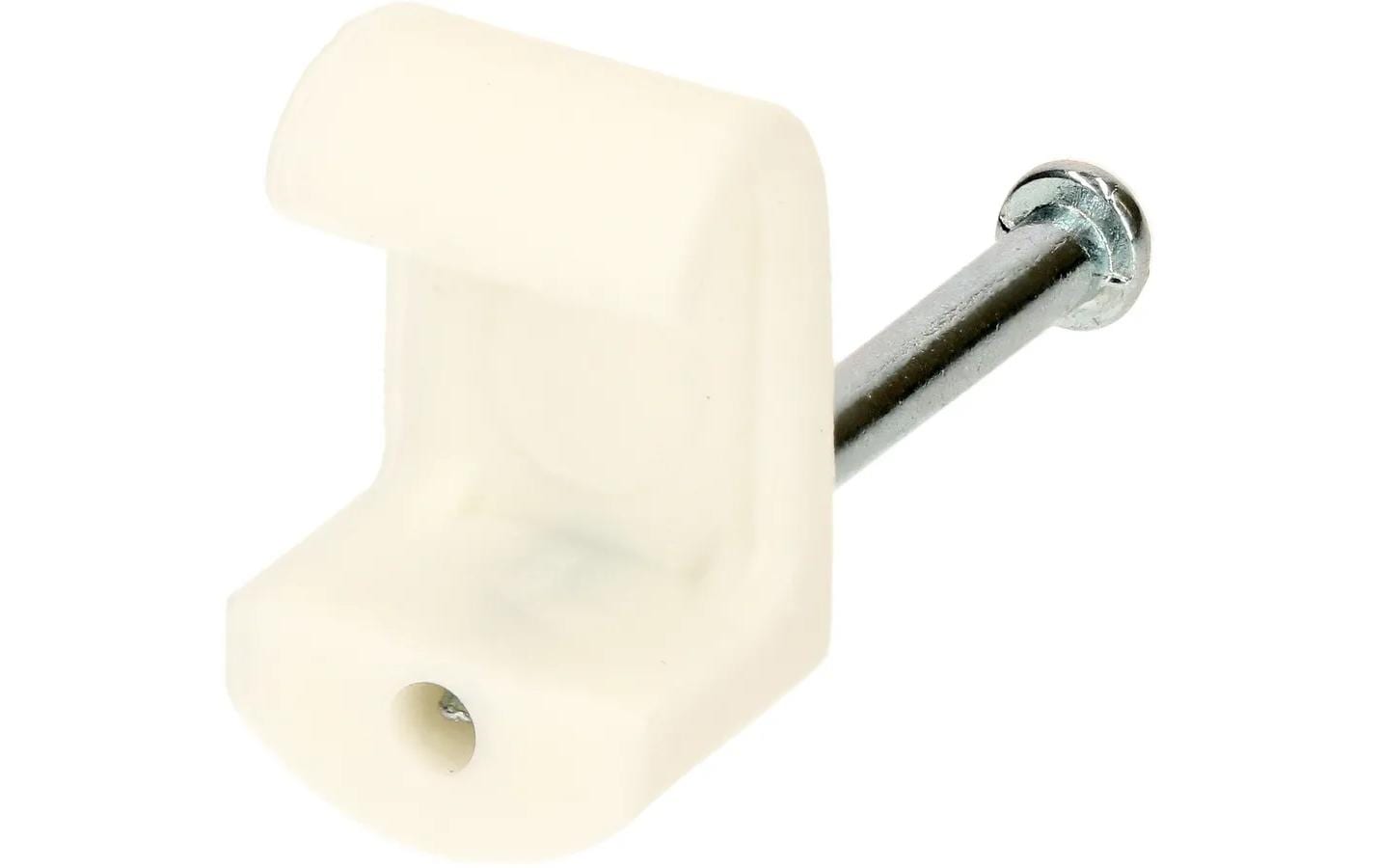 Max Hauri AG Max Hauri Kabelhalter, mit Nagel, Ø 7–10 mm, 50er-Pack – weiss