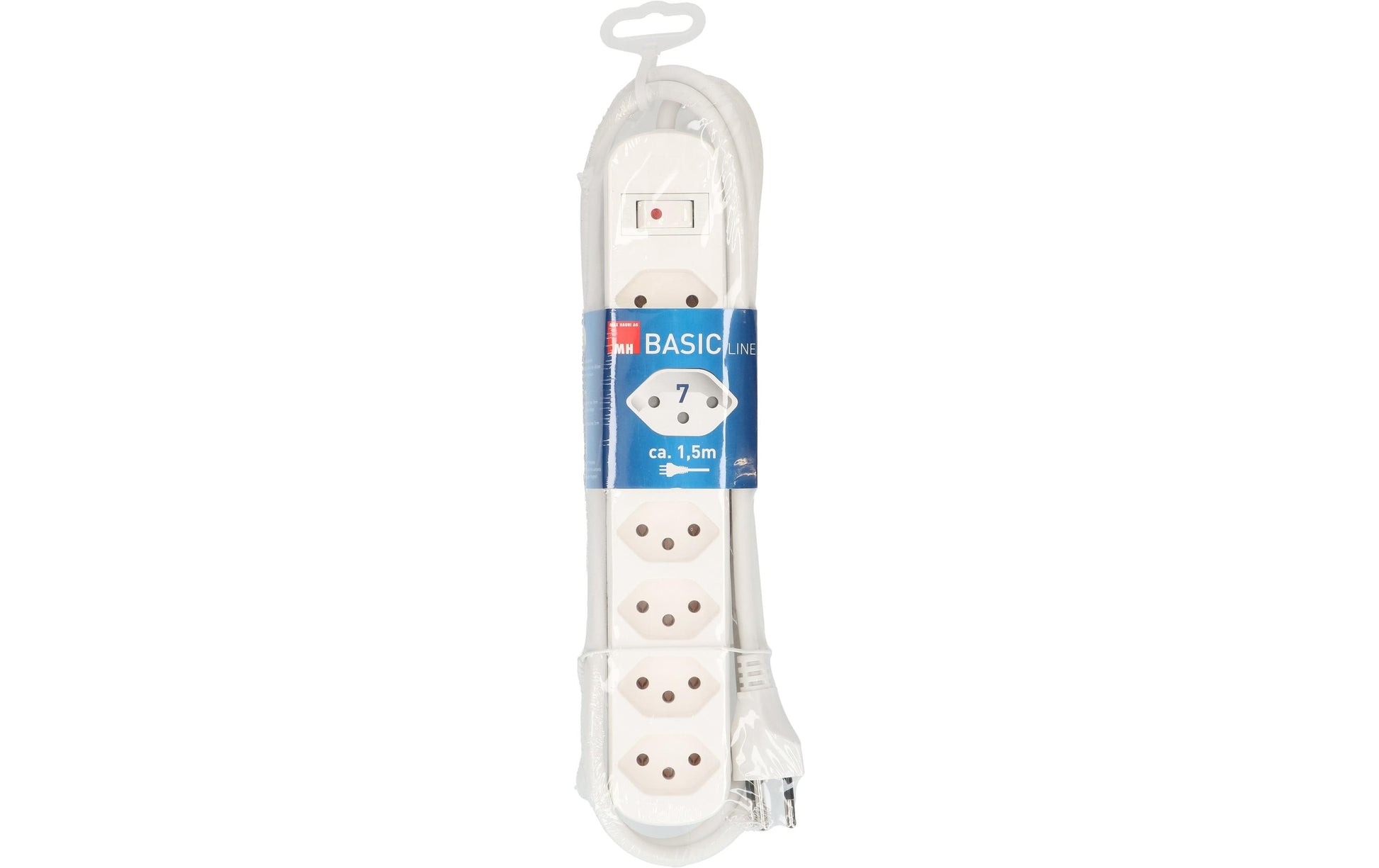 Max Hauri AG Max Hauri Steckdosenleiste – 7×T13, 1,5 m, Schalter