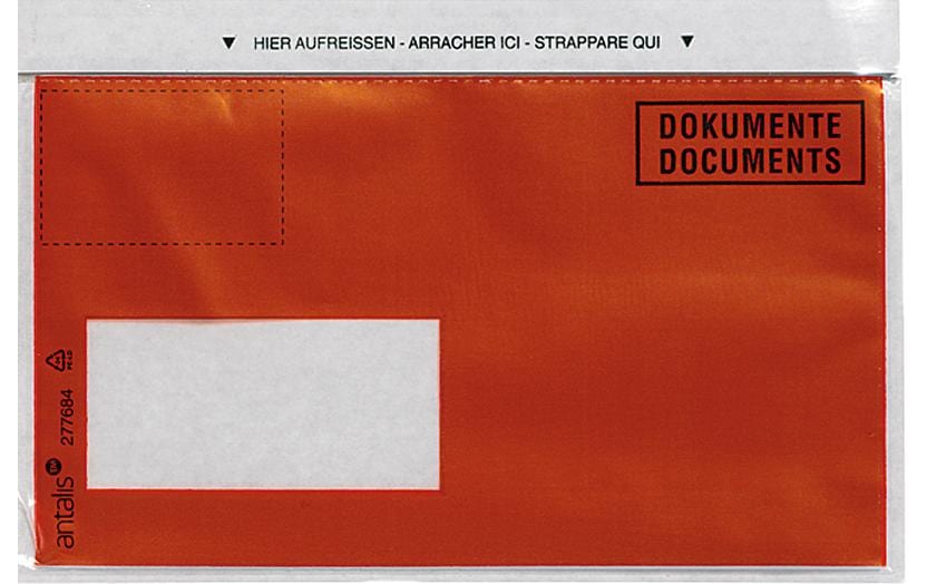 Dokumententasche – C6/5, mit Fenster links, selbstklebend, Papier, transparent – 1'000 Stk.