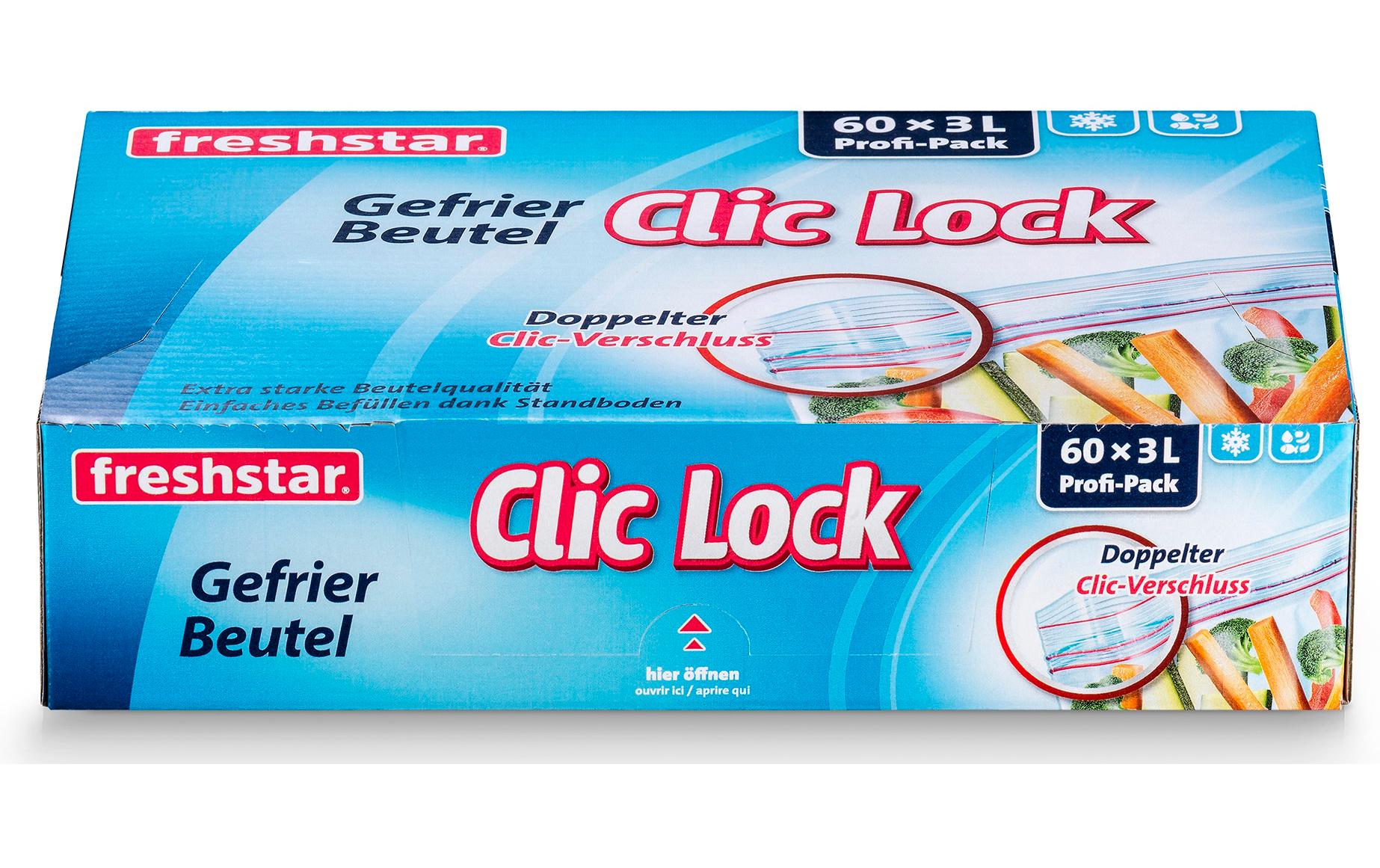 Freshstar Gefrierbeutel 3 l, Polyethylen (PE), 60 Stk.