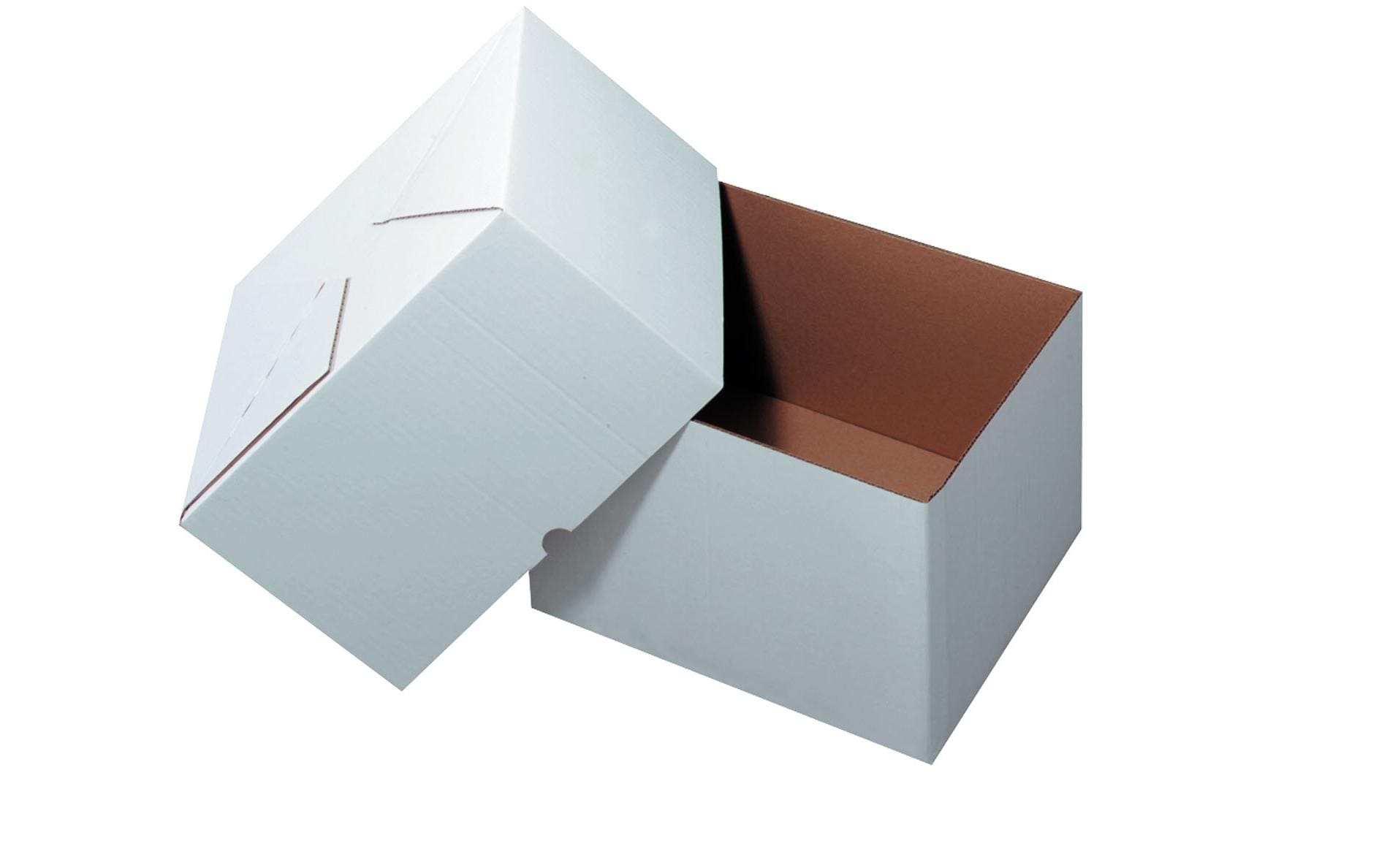 Versandkarton – 305 × 220 × 200 mm, weiss, Deckel – 25 Stk.
