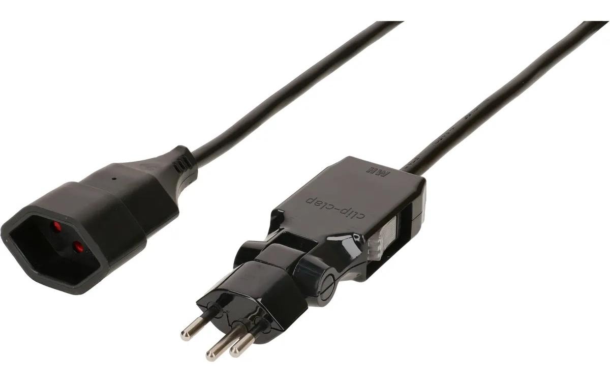 Max Hauri AG Max Hauri Verlängerungskabel – T12–T13, 3 m, mit Schalter, 3×1,0 mm², schwarz