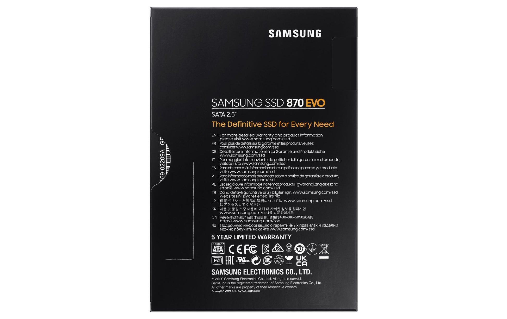 Samsung 870 EVO – 4 TB 2,5" SATA SSD – 560 MB/s lesen, 530 MB/s schreiben