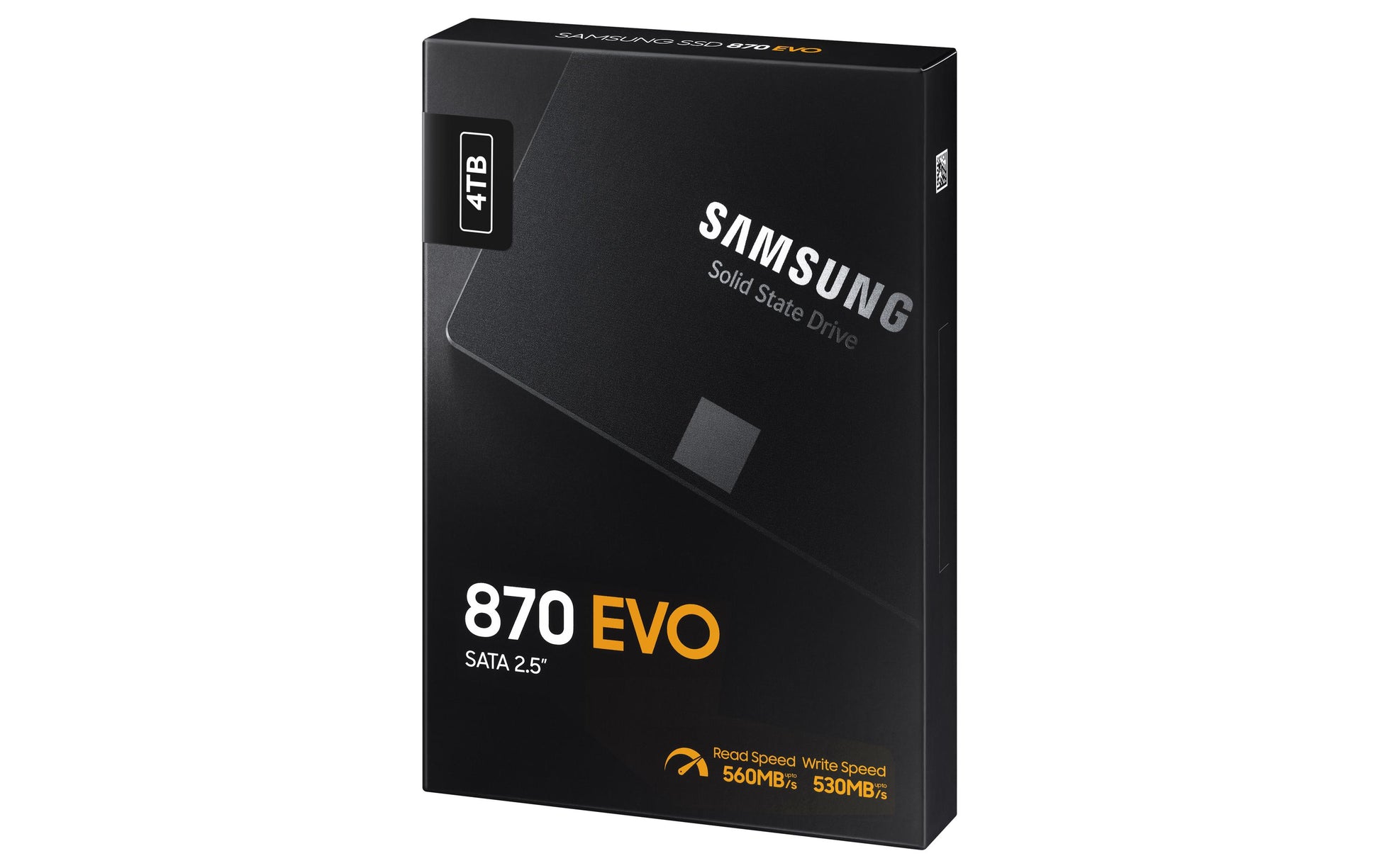 Samsung 870 EVO – 4 TB 2,5" SATA SSD – 560 MB/s lesen, 530 MB/s schreiben