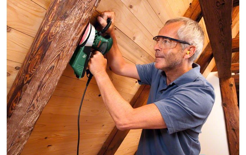 Bosch Exzenterschleifer PEX 400 AE – 370 W – Klettverschluss – Ø 125 mm – Microfilter