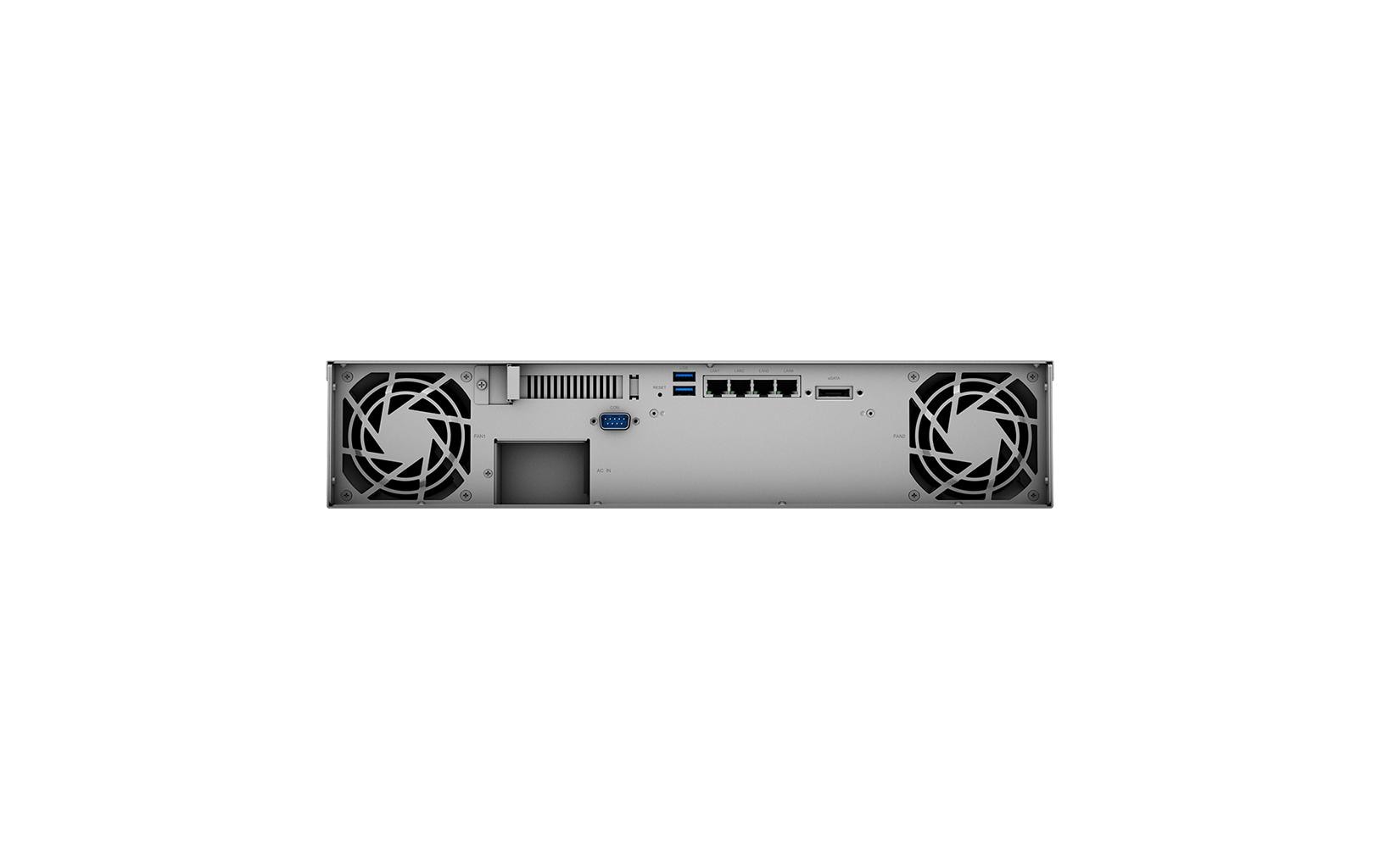 Synology RS1221+ – 8-Bay Rack 2U NAS – AMD V1500B, 4 GB RAM, 1GbE, DSM, für 2,5"/3,5" HDD/SSD, SATA