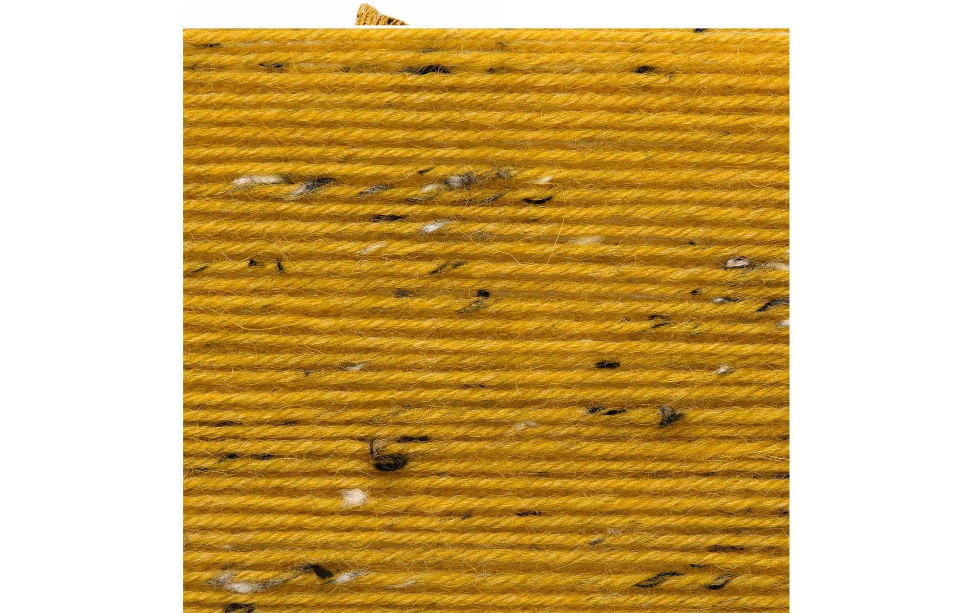 Rico Design Tweed 4-fädiges Garn Senfgelb – 100 g, 375 m, Nadel 2 mm