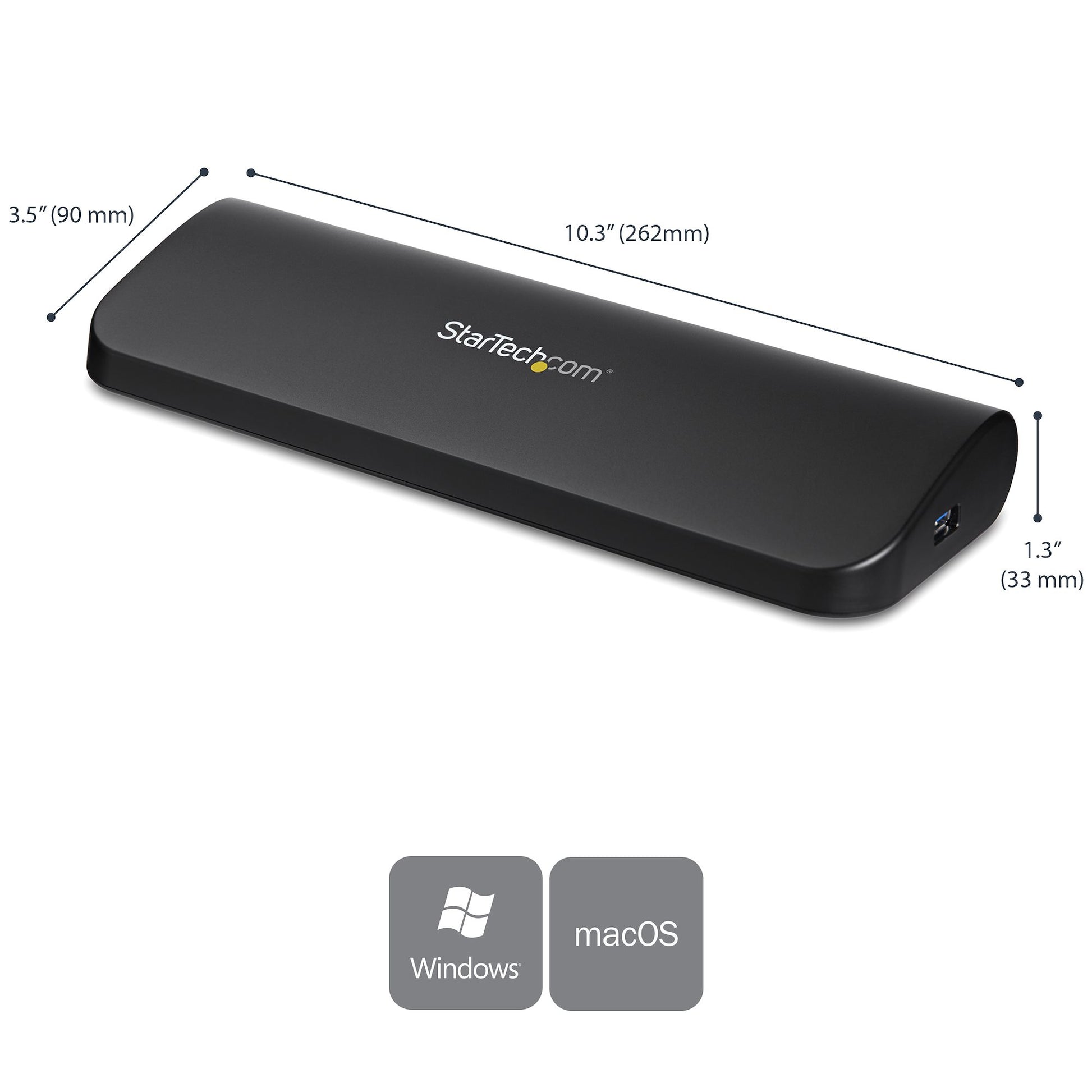 StarTech.com Dockingstation – USB-A, HDMI/VGA/DVI, GbE, 3,5 mm Audio, für Windows/Mac